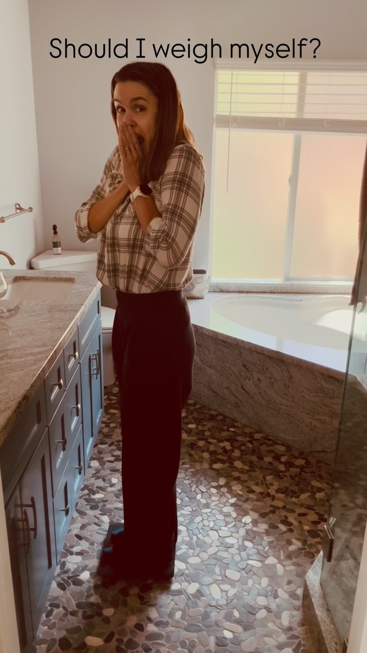 My professional opinion is yes, you should weigh yourself and use the number as data.
However, this strategy is not for everyone.
Some of my clients have no trouble weighing themselves at regular intervals that they decide. Some others I advise NOT to weigh themselves at all.
It all depends.
but honestly I don’t understand the hostility towards weighing- yes there are limitations to the use of weight as the sole measurement to track weight loss - I ask my clients to do a total body composition in the beginning of their program so we have a much better idea of how fat and muscle mass is distributed in the body.
The weight measurements can be used just as a source of information and ultimately of motivation for their progress.
Again, it’s important to remember that weight fluctuation is real - even within the same day, so trying to weigh yourself at similar conditions and circumstances is recommended- for example every Friday first thing in the morning without clothes.
Another important point is - and you know yourself better than anybody else- if weighing generates stress and anxiety or any negative emotions of self-image and self esteem- than it’s not something you should do.
Common sense right???!!!!
Much ❤️,
Anna.
#menopause #perimenopause #healthyliving #nutrition