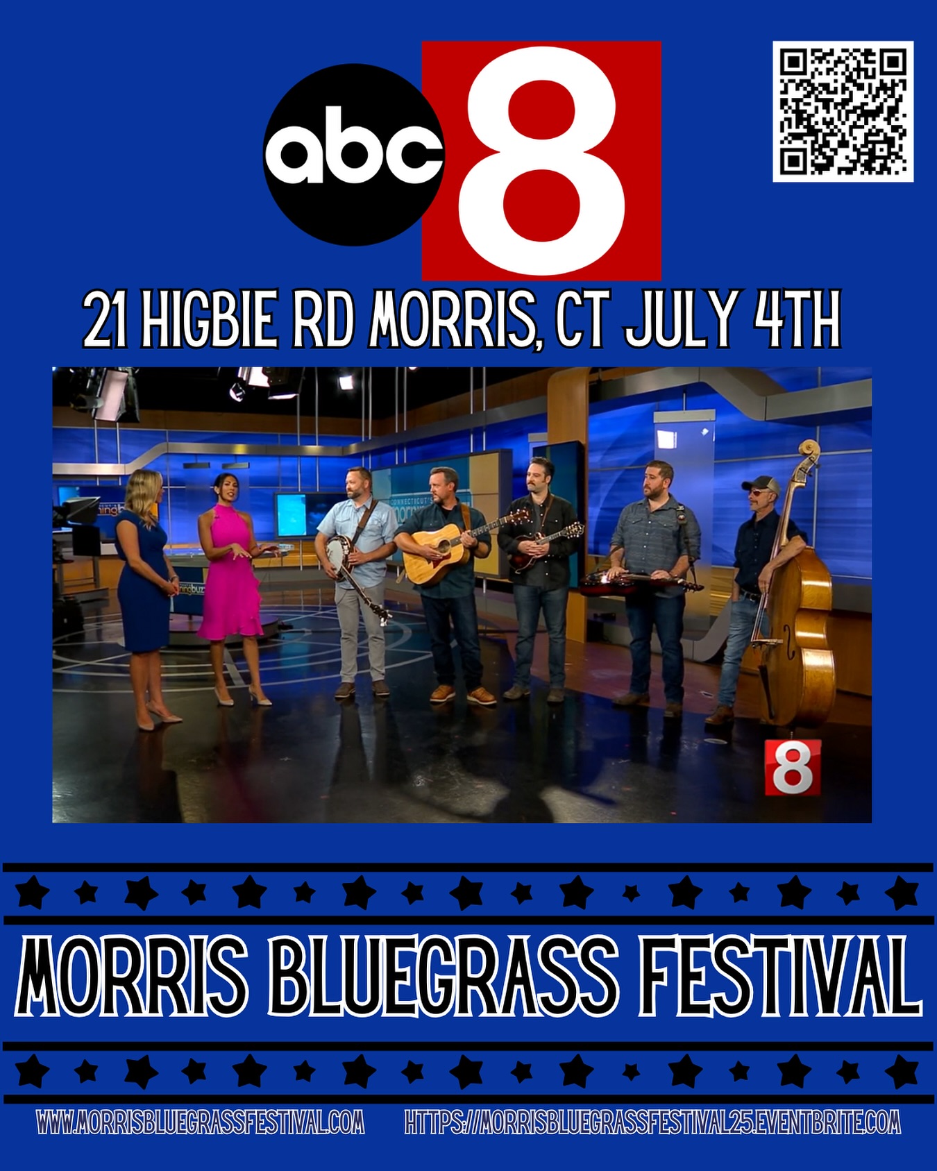 TUNE IN ON TUESDAY JULY 1ST
Connecticut’s Morning Buzz 7/1 Wires & Wood will have a special performance live on News Channel 8 WTNH New Haven about The Morris Bluegrass Festival #morrisbluegrassfestival #ctbluegrass