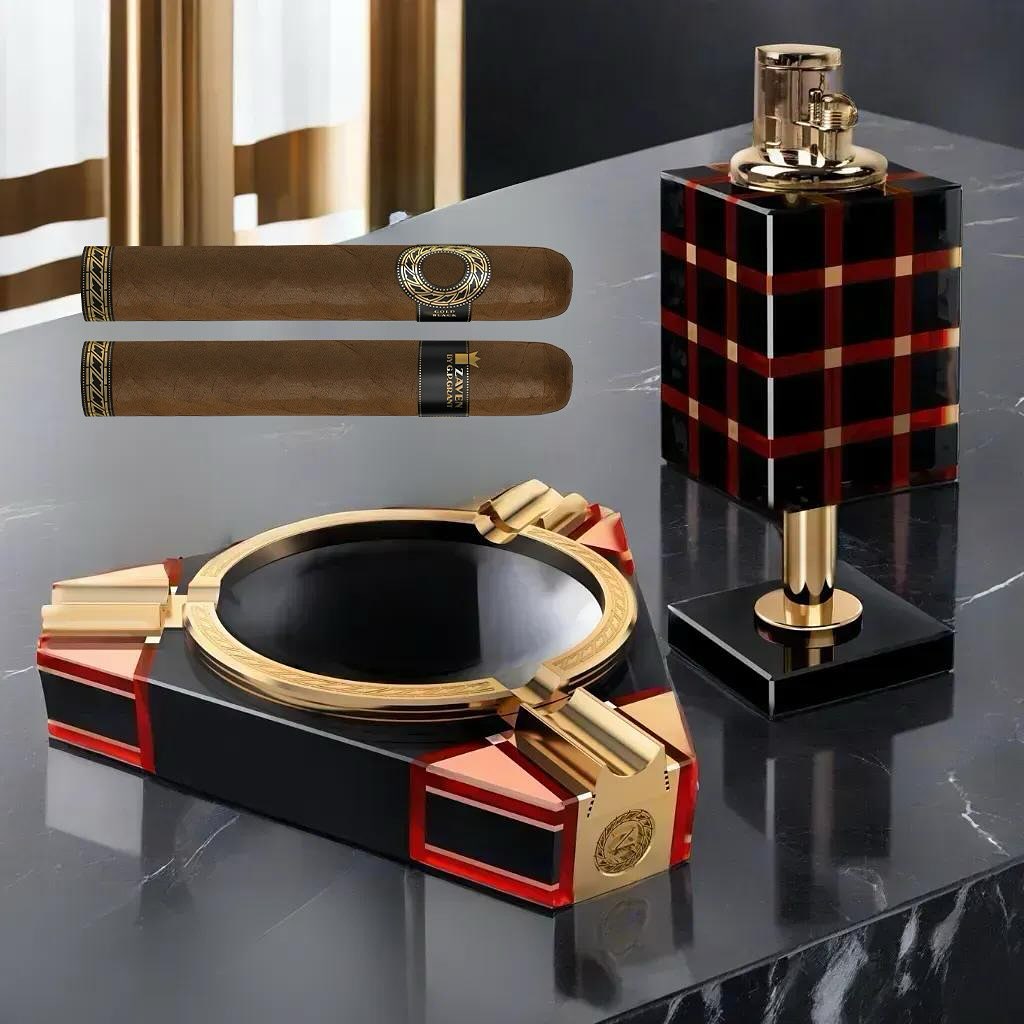 🔥 Where power meets precision
Discover the Authentic Unique Functional Obsidian Black Set — a bold fusion of craftsmanship, function, and timeless design.
🖤 Deep obsidian base
🔴 Striking red inlays
✨ Gold-finished accents
The ashtray and lighter aren’t just tools — they’re a statement of taste, presence, and ritual. Built for those who value the weight of details and the elegance of fire.
💨 Best paired with a premium cigar. Elevate the moment.
🕯️🔥♟️
#GPGrantIconicAshtrays #GPGrantAshtrays #IconicAshtrays #ashtrays #cigarashtray #stoneashtray#LuxurySmokingAccessories