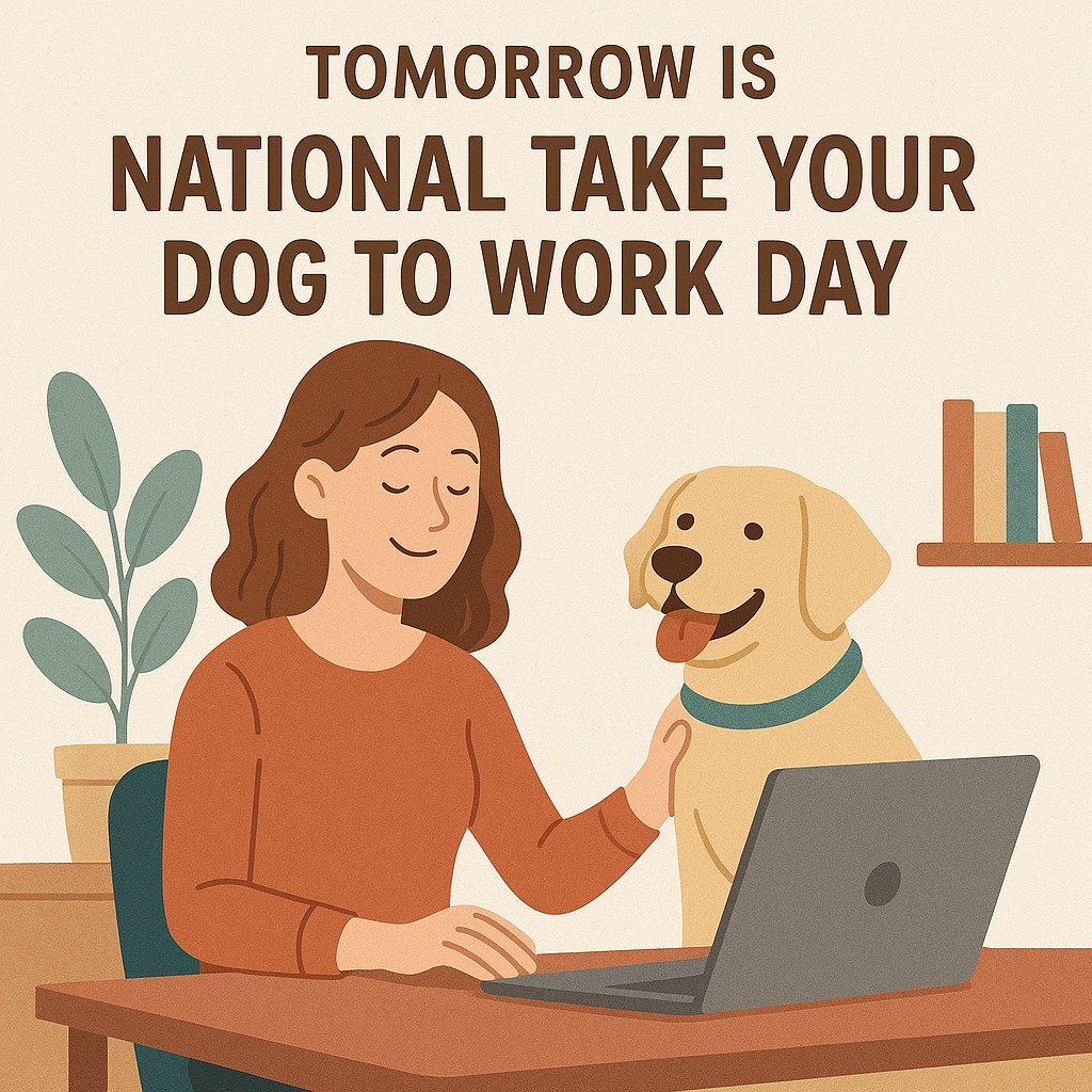 ๐พ Tomorrow is National Take Your Dog to Work Day! ๐ถ๐ผ
Get ready to fill your workspace with tail wags, happy paws, and unconditional love! Itโs the perfect chance to show off your furry coworker, boost smiles in the office, and celebrate the special bond between you and your pup.
Donโt forget the treats, belly rubs, and maybe even a little doggy desk setup โ because every good dog deserves a corner office (or at least a comfy spot under yours). ๐โจ
#TakeYourDogToWorkDay #DogLovers #OfficePup #FurryCoworker