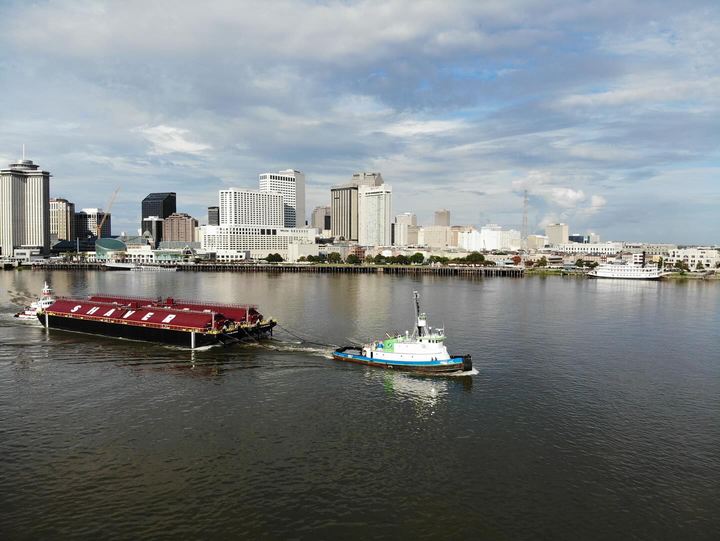 TradeWinds Towing making our splash onto Instagram. One of our favorite tows from the fall of 2022; taking two Shaver Transportation barges from New Orleans thru the Panama Canal and finally to Portland, OR. Challenging trip in the fall weather on the infamous Columbia River bar, aka Graveyard of the Pacific. Drone footage in Nola and Cape Disappointment, WA by our Director of Safety & Compliance, @ted_e_d