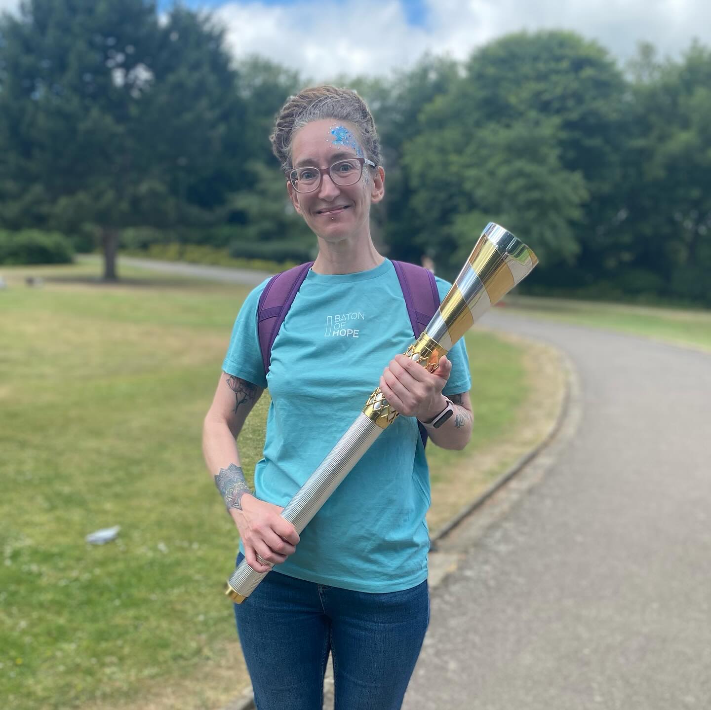 Today we went to the Walk of Hope in Sheffield with our husband. It was a warm up and celebration before the @batonofhopeuk tour starts in September, touring 20 cities and towns across the UK - the UK’s largest ever suicide prevention initiative.
Mike McCarthy and Steve Phillip launched the Baton of Hope after connecting through personal loss, both having been bereaved by suicide.
We carried the baton in Sheffield in 2023 during its first tour, and again today around Weston Park. This time, we had the pleasure of chatting to Mike, and mentioned DID and the high rates of suicidality within our community.
It was also lovely to see Robyn and Lisa again from @sheffieldflourish – our littles loved the sparkly face Lisa made for us (we think we’ll be finding glitter for a while…!)
We’d brought along our second poetry book, Woe is Mia, a collection of the poetry we wrote about depression and suicidality during the first couple of years after discovering we have DID.
We had hoped to read a couple of poems, but the only speaking slots left were later, and we had a dog at home waiting! But while chatting to Mike, someone spontaneously offered him our very dog-eared copy.
We’re incredibly grateful to Mike and Steve for the work they’re doing. We feel so lucky that all our suicide attempts were half-hearted – we never reached the point of no return. We were just desperate for the pain to stop. We’re deeply thankful for the support of our mum and husband through those darkest times.
We forgot to take more photos (including with Robyn, Lisa and Ben – oops!) but it was a really special and emotional day.
#did #dissociativeidentitydisorder #dissociativeidentitydisorderawareness #trauma #healing #BatonOfHope #WalkOfHope #SuicidePrevention #youarenotalone