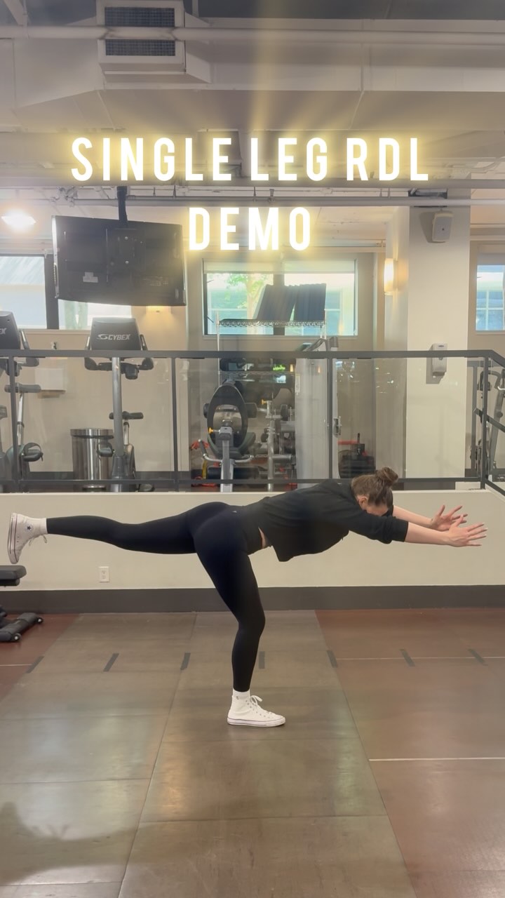 Single Leg RDL Demo
These are great for hamstrings, glutes, coordination, stability and learning to hip hinge.
I like to introduce these early to lay a foundation for the hip hinge in a safe position.
Clients always mention their feet, ankles and calf’s burning before they notice any glutes or hamstrings. I find this resolves after a few weeks.
Losing balance is common and everyone says the same thing—“ I have really bad balance”—it will resolve with consistency in training these once a week for 4-6 weeks.
💕✨