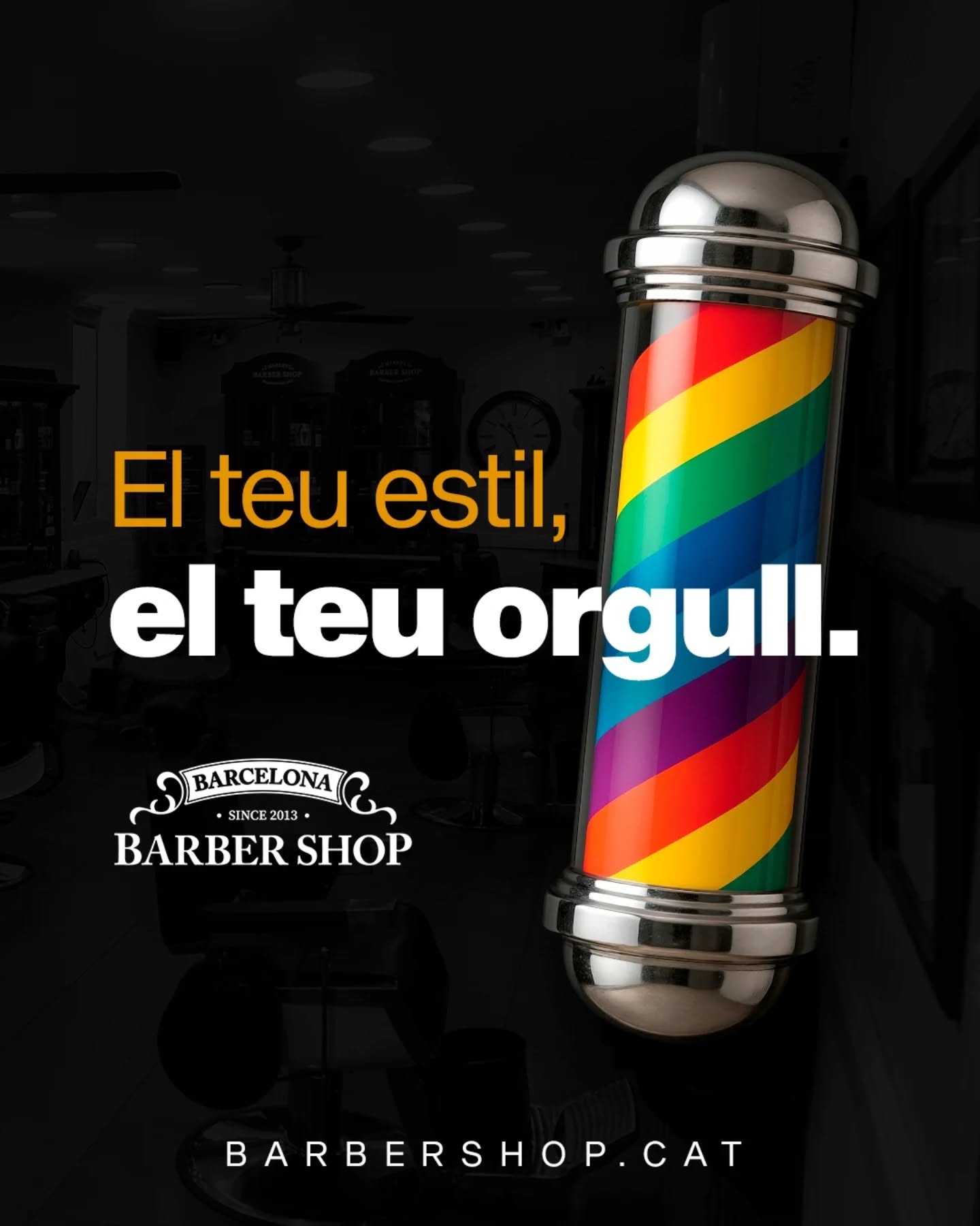 🏳️🌈 Avui celebrem l'orgull de ser qui som, estimar com volem i viure amb llibertat.
L'orgull també és cuidar-nos💈❤️
#diadelorgullolgbt #orgulllgtbi #barcelonabarbershop