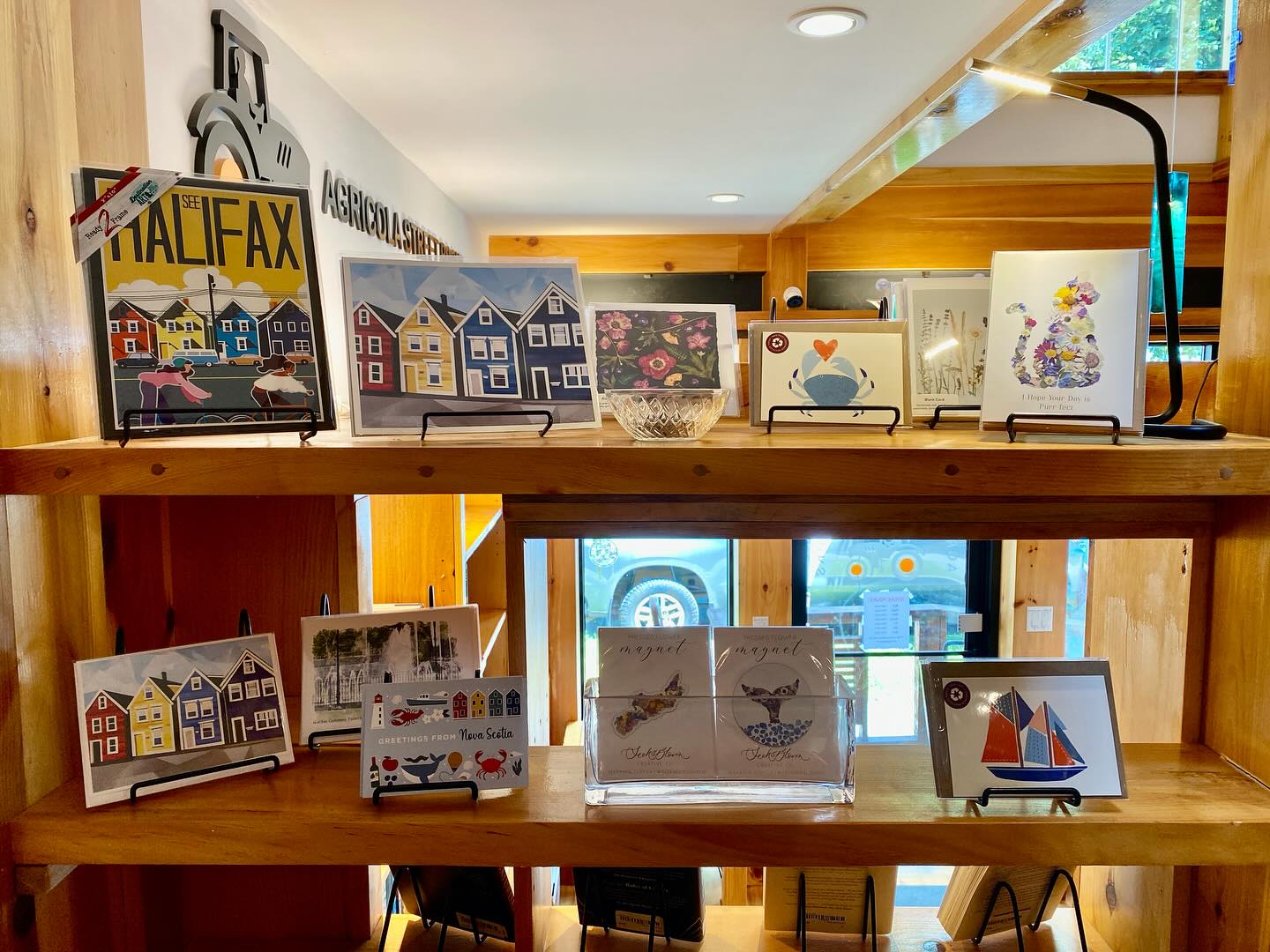 @agricolastreetbooks is a cozy little used bookstore perfect for a rainy day escape. Books for all ages, calm vibes, and the kindest owner who makes everyone feel at home. 💜
Bring in up to 20 gently loved books every two months for store credit, and stay awhile - you might just find your new favourite store. 🌧️ 📚
Grateful to have my Four Sisters note cards and prints on display here 💛
.
.
.
.
.
.
.
.
#agricolastreetbooks #agricolastreet #northendhalifax #localbookstore #halifax #rainydayreads #halifaxnoiseathome #acpapercollage #andreacrouseart #papercollageart #artasmeditation