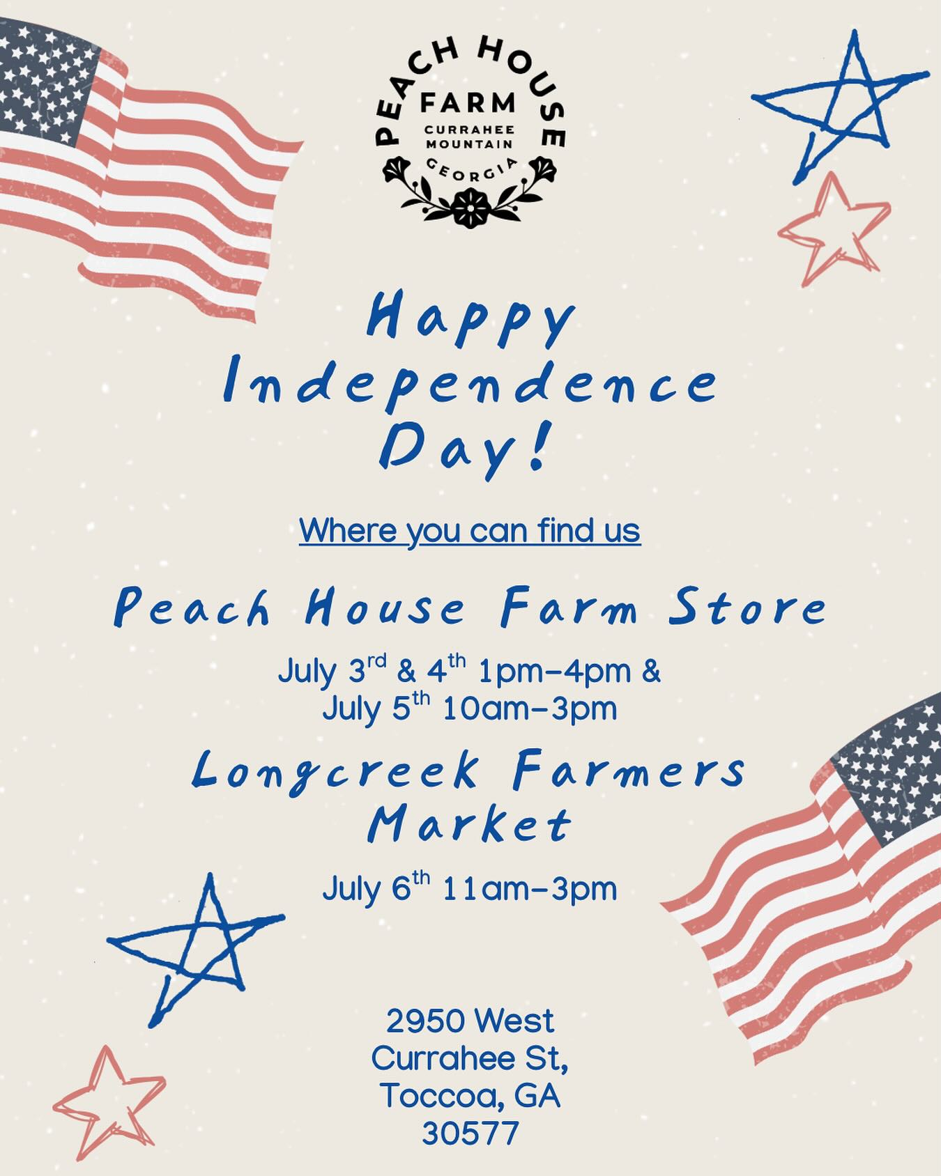 It’s almost the Fourth of July! 🇺🇸 We highly recommend treating yourself to some flowers to decorate your long weekend. 💐Here’s all the places you can find us for the 4th!
🌻 Thursday and Friday at the Farm Store for regular hours 1-4pm.
🌻 Saturday at the Farm Store for special holiday hours 10am-3pm!
🌻 And Sunday at the Long Creek Farmer’s Market in SC from 11am-3pm.
We’ll have the seasons freshest flowers as well as our latest batches of farm-made berry jam and honey. 🍓🫐🍯
Come see us! And have a happy 4th! 🎆
#farmfreshflowers #locallygrown #fourthofjulyweekend
