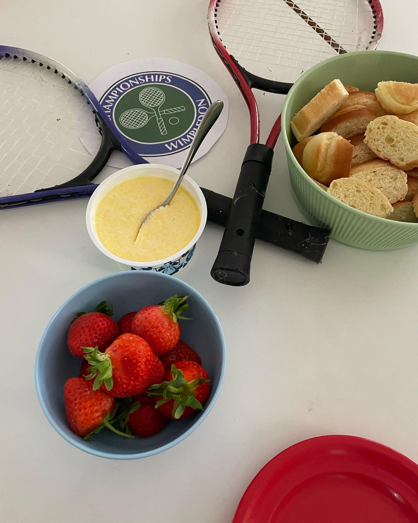 Welcome to Wimbledon week πΎ we have been enjoying strawberries and cream ( staff too) as well as learning about the game πΎ
