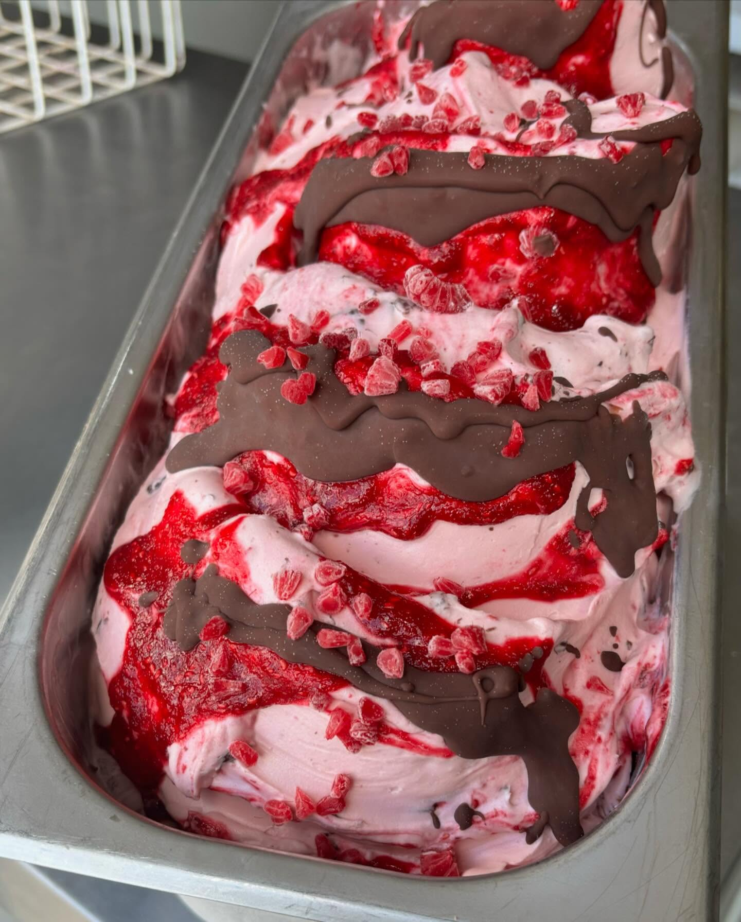 NEW GELATO FLAVOUR!
Raspberry Chocolate Ripple
#gelato #rapsberrychocolate #dessert