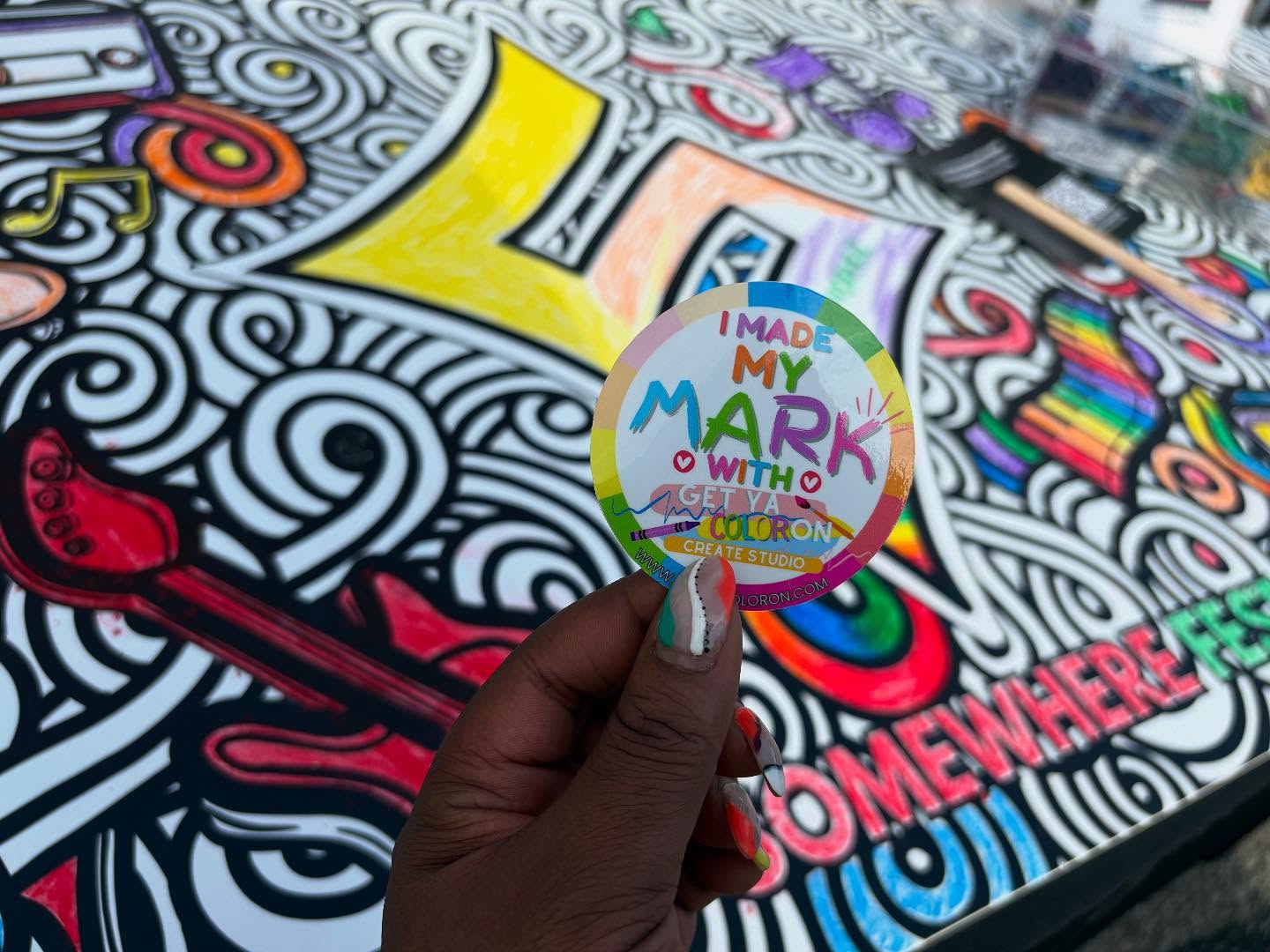 These last few weeks have been a COLORFUL BLUR of greatness. Taking a moment to embrace the community magic that happened at @somewherefest.ict ! Thank you to @createcampaignks & @standtogether ❤️