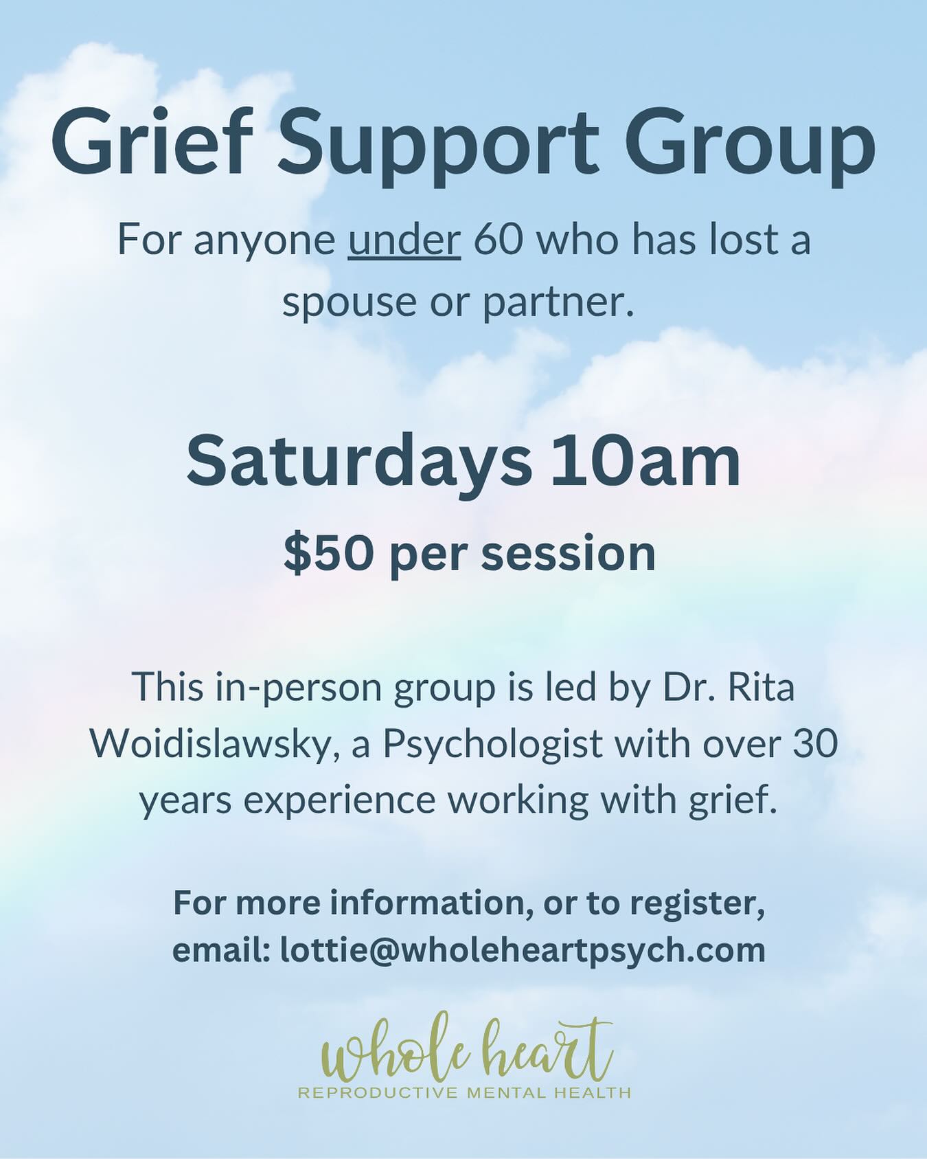 Check out this amazing grief support group by Whole Heart Reproductive Mental Health! Event sign up is below:
https://www.eventbrite.com/e/grief-support-group-tickets-1435105702789
#perinatal #perinatalmentalhealth #perinatalpartners #grief #griefgroup