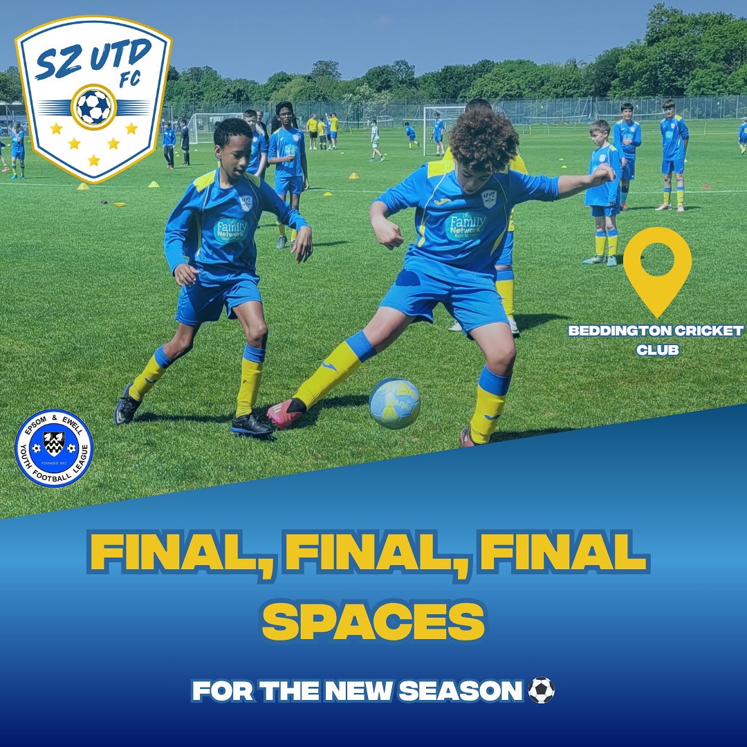 THE NEW SEASON IS NEARLY HERE 🤯⚽️
These are our final spaces to join our club this season!
All other age groups are SOLD OUT ‼️
🏟️ Beddington Cricket Club Wallington
⚽️ Training @royal_russell_school
📲 Looking for a new club? Link in bio to enquire today