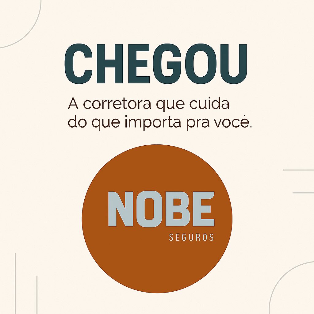 É com orgulho que apresentamos a NOBE Seguros! Uma corretora que nasceu para simplificar sua vida e proteger o que realmente importa.
Somos especialistas em:
✔ Planos de Saúde
✔ Previdência Privada
✔ Seguros de Vida
✔ Capitalização
Siga a gente e descubra um novo jeito de fazer seguros.
#NOBESeguros #Lançamento #CorretoraDigital #SeguroComConfiança