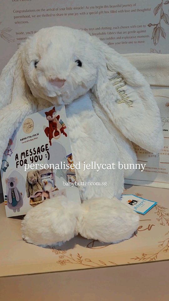 limited stock with name embroidery options
shop babybutter.com.sg 🌙
follow @babybutter_official for more updates
#nightnight #babybuttersg #explorepage #jellycat #limited #bunnylife #mumlife #custombabygift