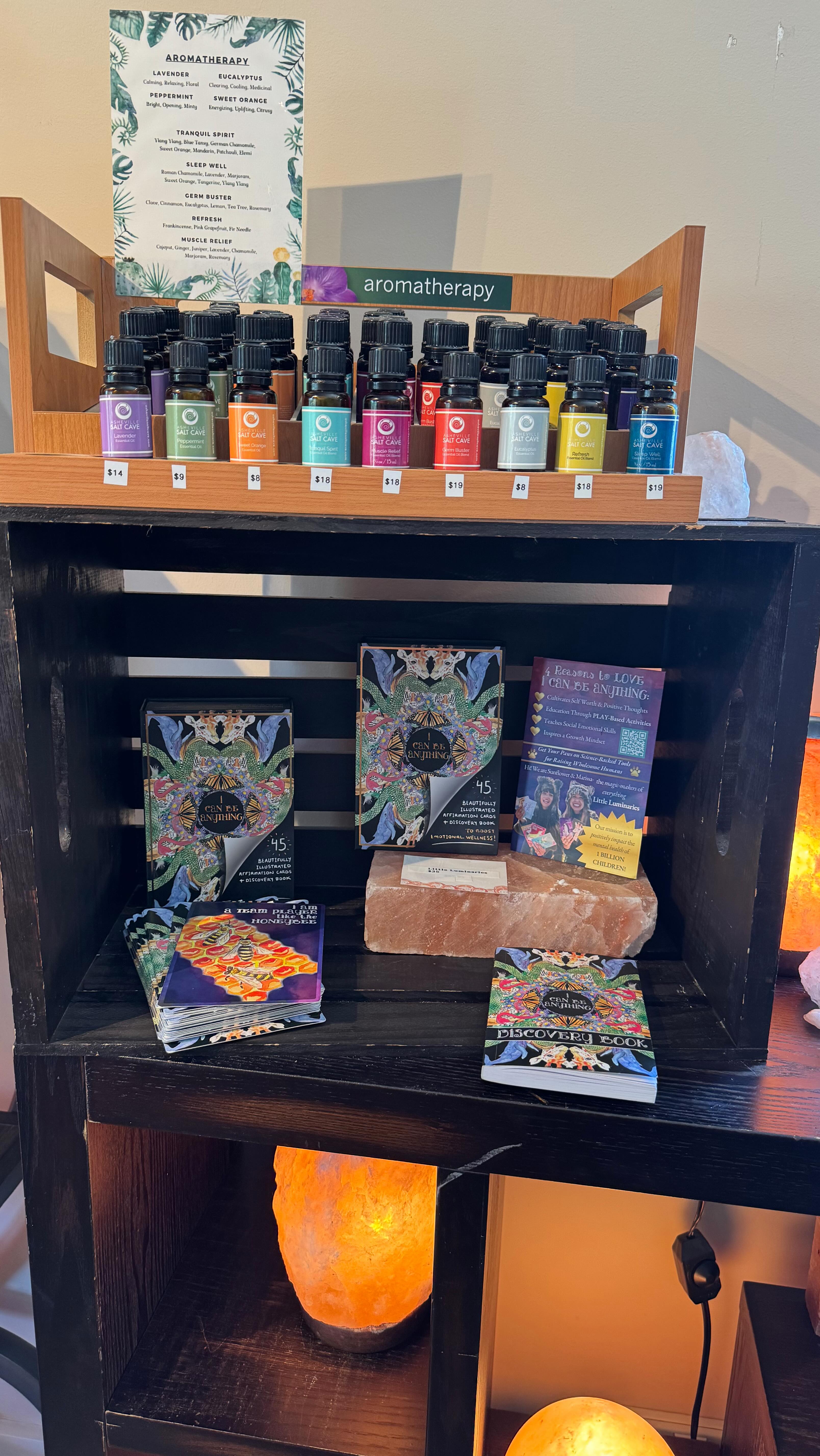One of the most magical places to experience our I Can Be Anything deck? ✨ Asheville Salt Cave—a true portal for healing, rest, and rejuvenation. 🌬️💗
They’ve created the dreamiest display: demo deck out, Discovery Book ready, and the invitation to pull a card always there. It’s interactive, intentional, and totally enchanting. 🐆🦉🐬
Over 150 decks have been shared through this sacred space. Mindful magic rippling into homes, classrooms, and hearts across Asheville. 💫
We’re so grateful to this magical team for believing in our mission and helping us spread compassionate connection, emotional wellness, and play to families far and wide.
If you haven’t visited yet, go breathe deep, soak in the salt cave, and pull a card from the deck. You might just find the message you didn’t know you needed. 🦋💌
#ICanBeAnythingDeck #LittleLuminaries #AshevilleSaltCave #AnimalAffirmations #MindfulKids #EmotionalWellness #PlayfulParenting #SupportLocal #AshevilleMoms