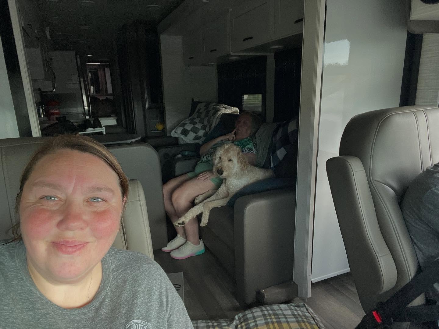 On the road again this time with a special guest!! Chloe is loving having her mom mom to ride with her #4thjulyweekend🇺🇸 #hhi2025