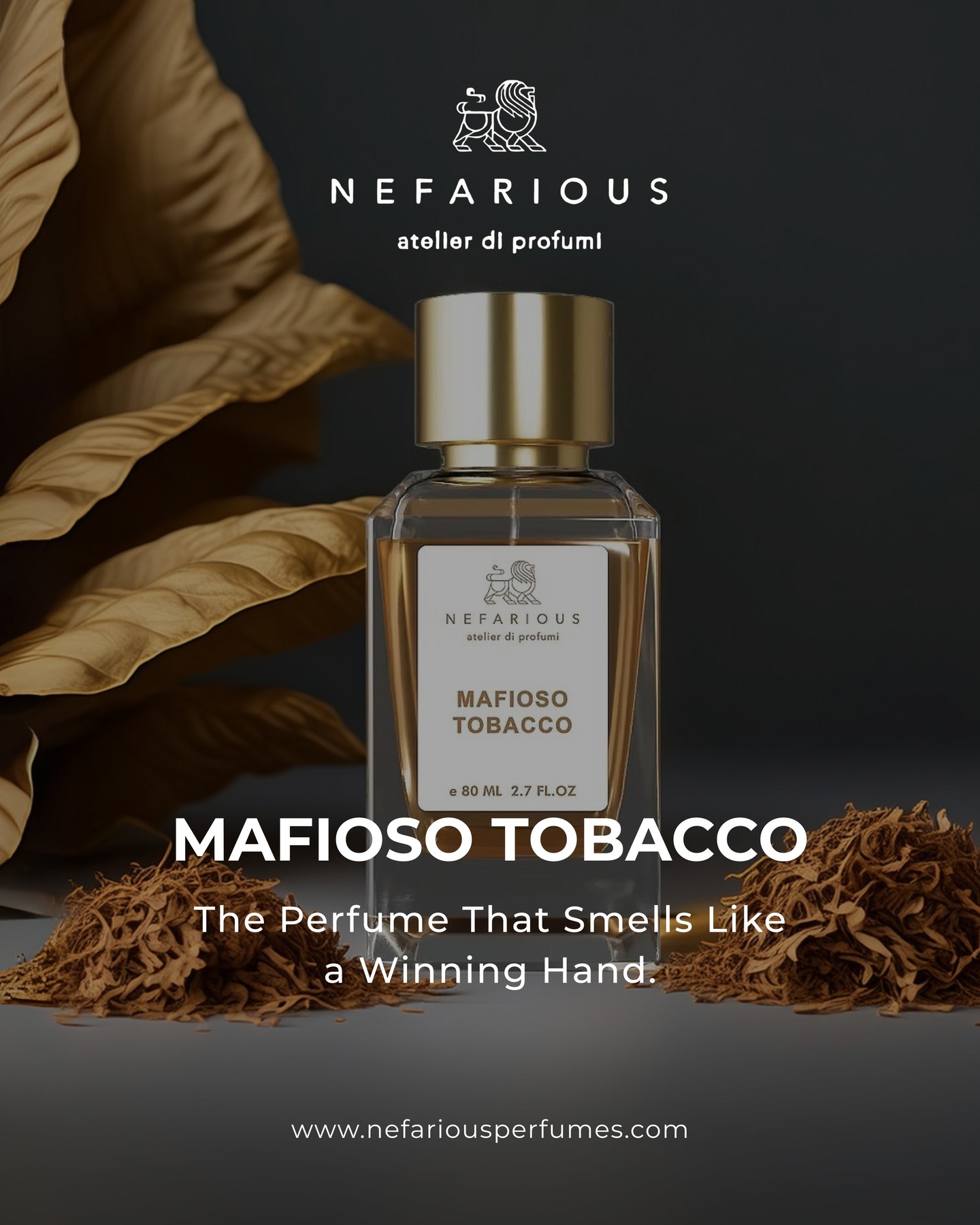Some play the game. Others change it. This is the scent of a winning hand.
Mafioso Tobacco is an unapologetically rich and powerful fragrance. A masterful blend of bold tobacco that exudes confidence, strategy, and pure success. It's not just a scent; it's a statement.
Ready to play your hand? Discover your new power scent at www.nefariousperfumes.com
#NefariousPerfumes #MafiosoTobacco #WinningHand #ScentOfSuccess #PowerPlay #ConfidenceInABottle #TobaccoFragrance #BoldScents #Unapologetic