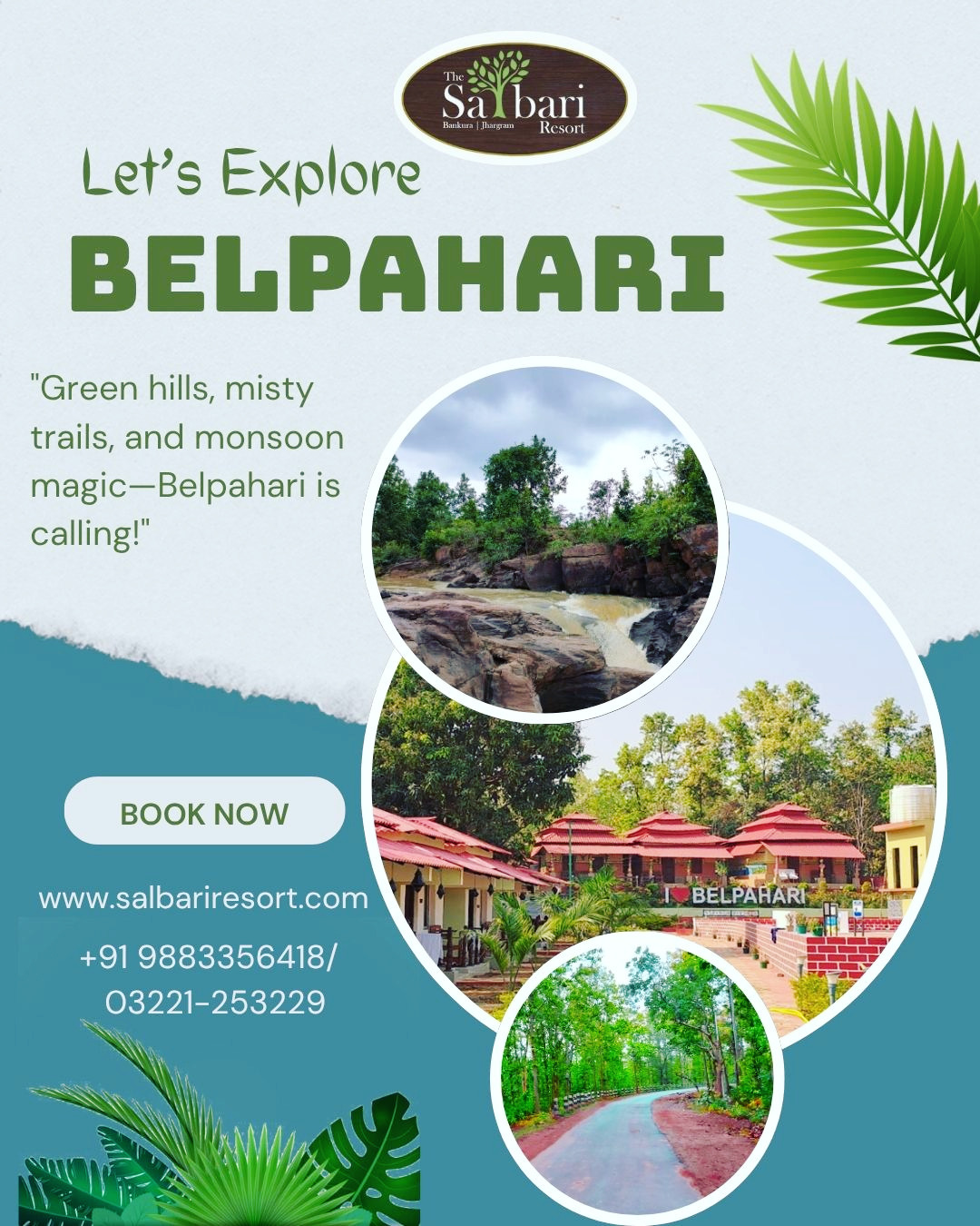 "Rain-kissed hills, misty mornings, and soul-soothing silence 🌧️🌿
This monsoon, escape to the untouched beauty of Belpahari.
A perfect weekend awaits—Book now!"
#Belpahari #SalbariResort #MonsoonVibes #WeekendEscape
🌧️ #RainyRetreat #NatureLovers #TravelIndia #WestBengalTourism
🌿 #BengalHiddenGems #BelpahariCalling #GreenGetaway #ForestStay
🏞️ #MonsoonMagic #BelpahariDiaries #JungleEscape #ExploreBengal