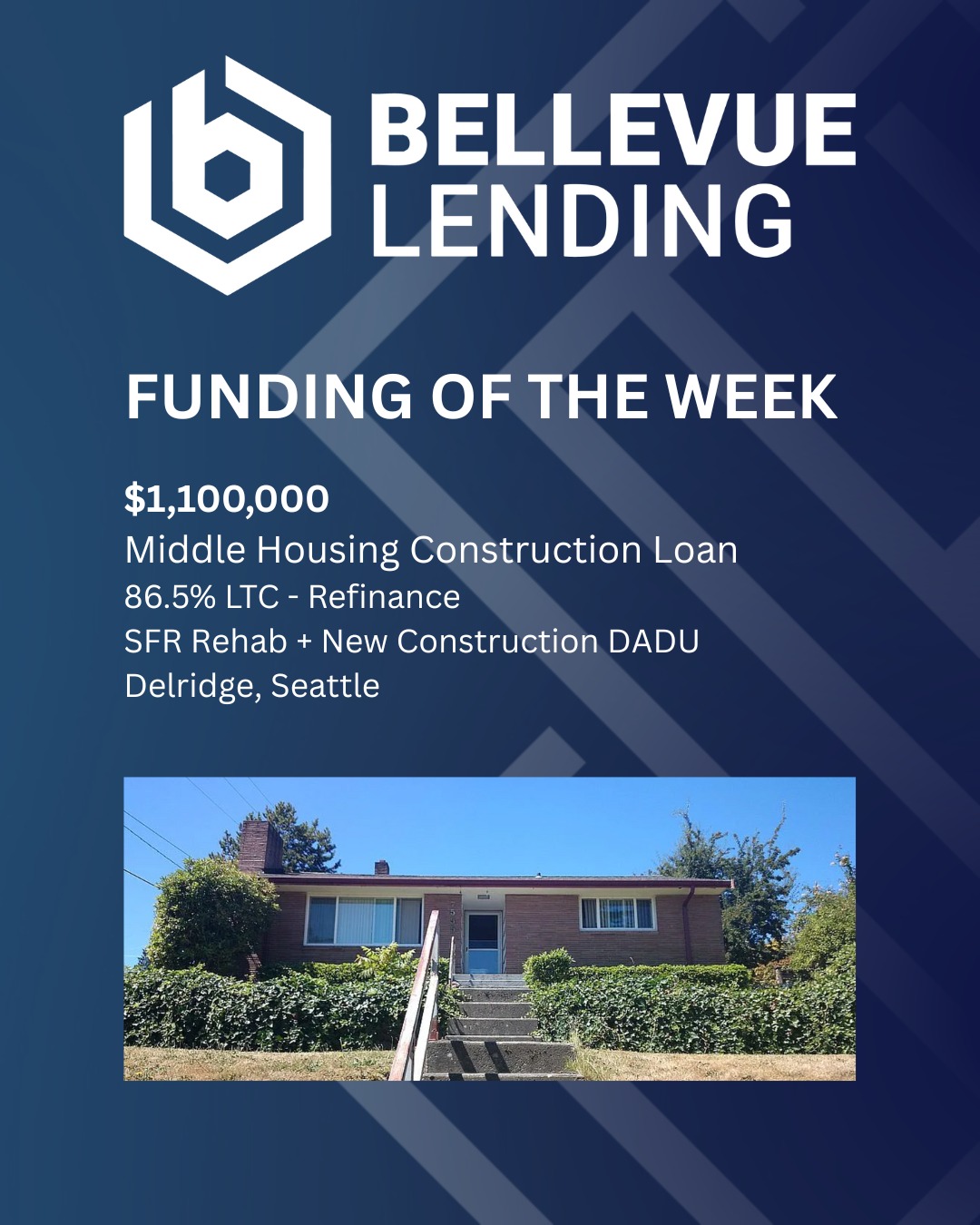 1H2025 Results Are In: 189 Loans | $153.5M Funded
Bellevue Lending is proud to announce a strong first half of 2025:
📈 89 loans funded in Q1
📈 100 loans funded in Q2
📍 Most loans placed locally in King County, WA
💰 $153.5M in total volume funded YTD
Thanks to a dedicated team — Carter Dornfeld, Judy Comstock, Casey O'Connor, Eli Murphy, Davis Hsu — Bellevue Lending is currently funding more than a loan a day, a remarkable feat for a boutique firm.
With demand surging due to Washington’s Middle Housing legislation, Bellevue Lending is positioned as the leading DIRECT private lender for:
✔️ Bridge Loans
✔️ Fix & Flip
✔️ Middle Housing
✔️ Ground-Up Construction (loans up to $5M)
📣 Looking for fast, local, creative financing for your next project?
Visit www.bellevuelending.com to connect with the team.
Call: (425) 999-4480
Email: sales@bellevuelending.com
#PrivateLending #MiddleHousing #BridgeLoans #ConstructionLoans #RealEstateInvesting #PugetSoundDevelopment #BellevueLending