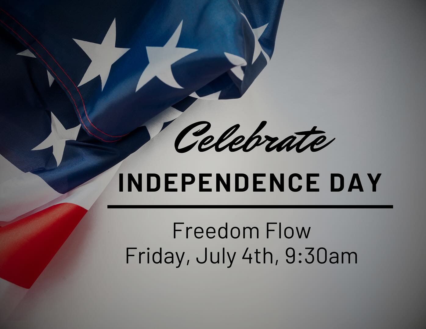 Happy Independence Day 🇺🇸
Celebrate with us all weekend :
Friday 9:30am Freedom Flow
Saturday 7:00am Slow Flow
Saturday 8:15am Barre Power
Saturday 9:30am Power Flow
Saturday 9:00am outdoors @fishkillfarms
Sunday 8:15 am Barre Power
Sunday 9:30am Journey into Power
❤️🤍💙
#independenceday #july4th #freedom #yoga #weekend