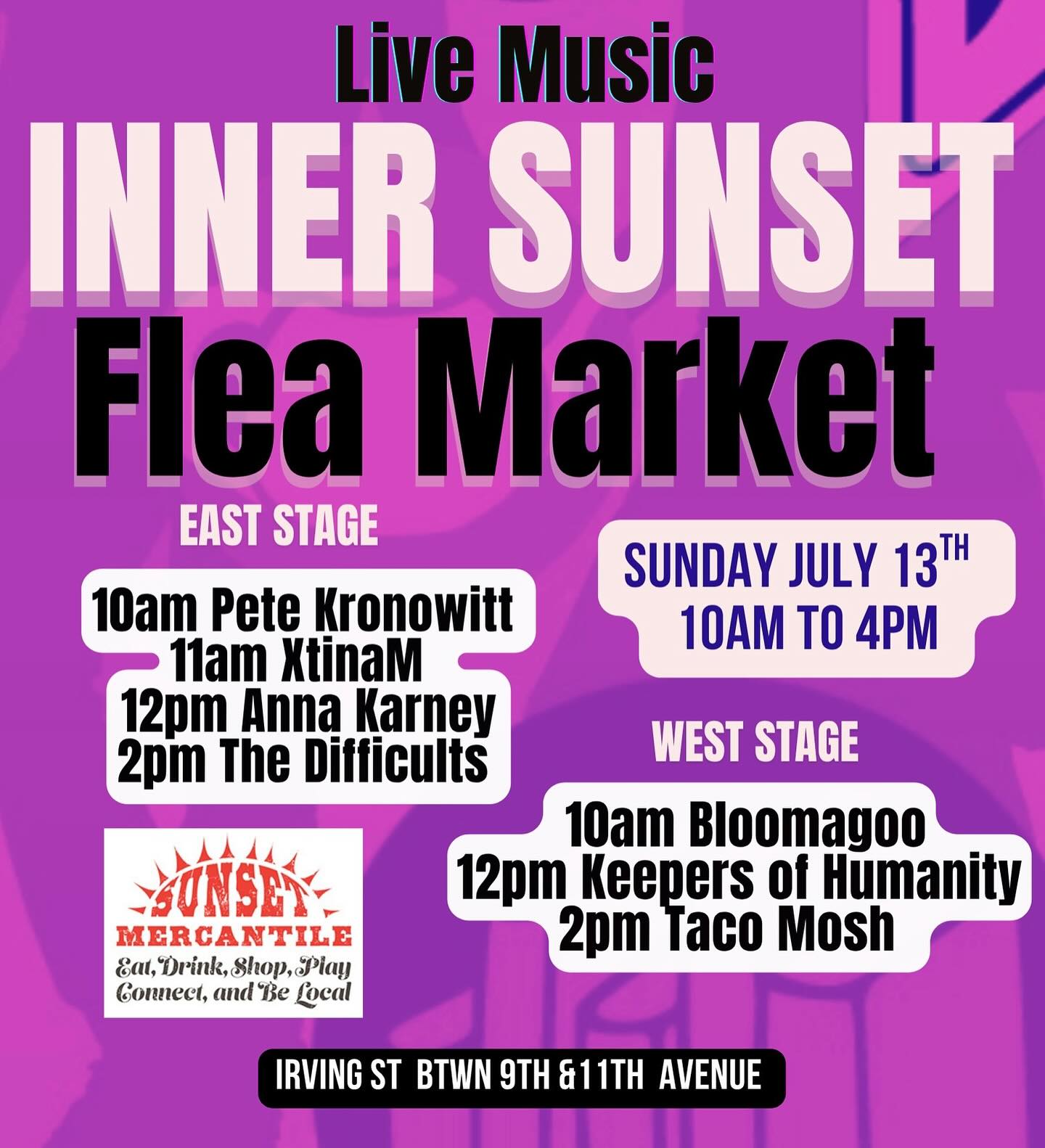 #sunday #innersunset #flea 7/13 🎶 #solo #indie #singersongwriter #sanfrancisco #rocknroll @sunset_mercantile_music @kevinnorthband