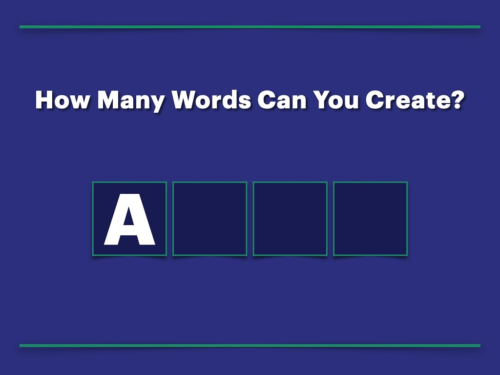 This is a warmup I like to do with my students at the start of class. How many 4-letter words can you create starting with the letter “A”?
Post your answers in the comments! It’s tougher than you think 😉
#IELTS #TOEFL #learnenglish #englishtutor #worldchocolateday