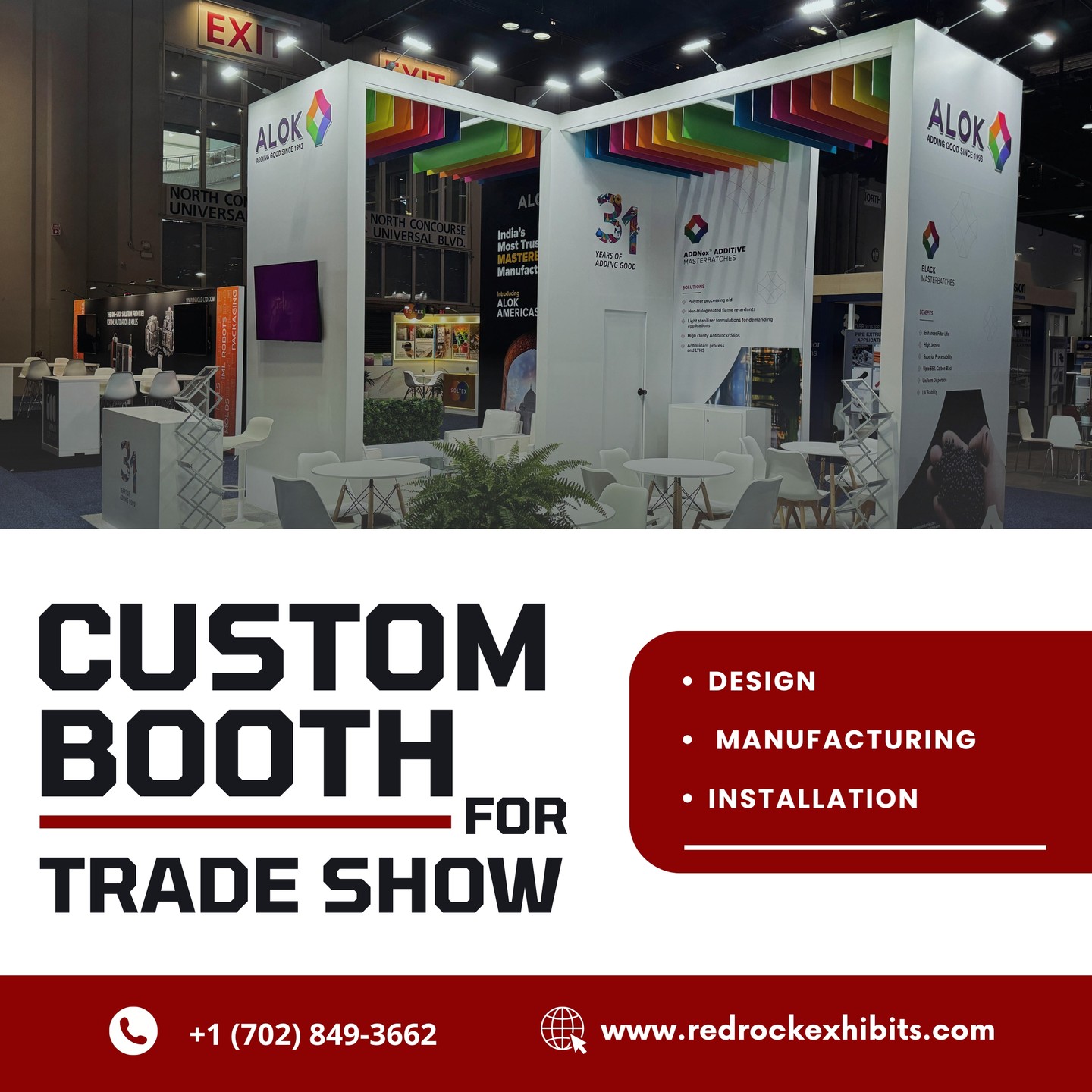 From vision to show floor, we bring your brand to life!
Custom designed booths, built to impress and built to last.
We handle everything from creative concept to flawless installation.
📞 +1 (702) 849-3662
🌐 www.redrockexhibits.com
👉 Ready to create your next unforgettable experience?
#TradeShowExperts #ExhibitDesignBuild #CustomBooths #RedRockExhibits #BrandActivation #LasVegasEvents #OrlandoTradeShows #FromDesignToInstallation