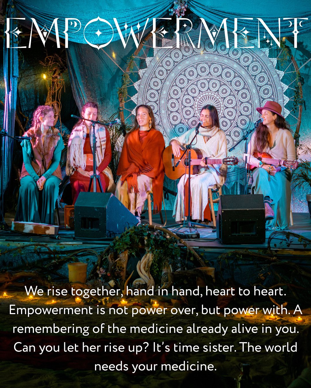 ✨🌕 EMPOWERMENT 🌕✨
Dear sisters, this word completes our Collective Intention! We have spun this prayer — spelling MEDICINE —and this ethos is just the beginning, the calling in, of all that’s to be woven when we gather in a few weeks time.
What have you felt rising within you as we’ve called these intentions in?
If you feel moved to, please drop a comment below sharing what you’re excited to bring to the circle, or the medicine you look forward to receiving from our village, and let’s raise each other up! 💫 🌟🌕
Sisterhood is a sacred circle of strength, where each of us carries the power of the collective. 🌿✨
We rise together, hand in hand, heart to heart.
Empowerment is not power over, but power with. A remembering of the medicine already alive in you. Can you let her rise up? It’s time sister. The world needs your medicine.
🧡
#SisterhoodInAction #RiseTogether #callingin #prayer #medicinewoman #devon #gathering #sisterhood #sacred #rooted #medicinewomangathering #whenwomengather #wearethewomen #sacredfeminine #femininemedicine #womenhealingwomen #ethos #collectiveintention #takesavillage #livingprayer