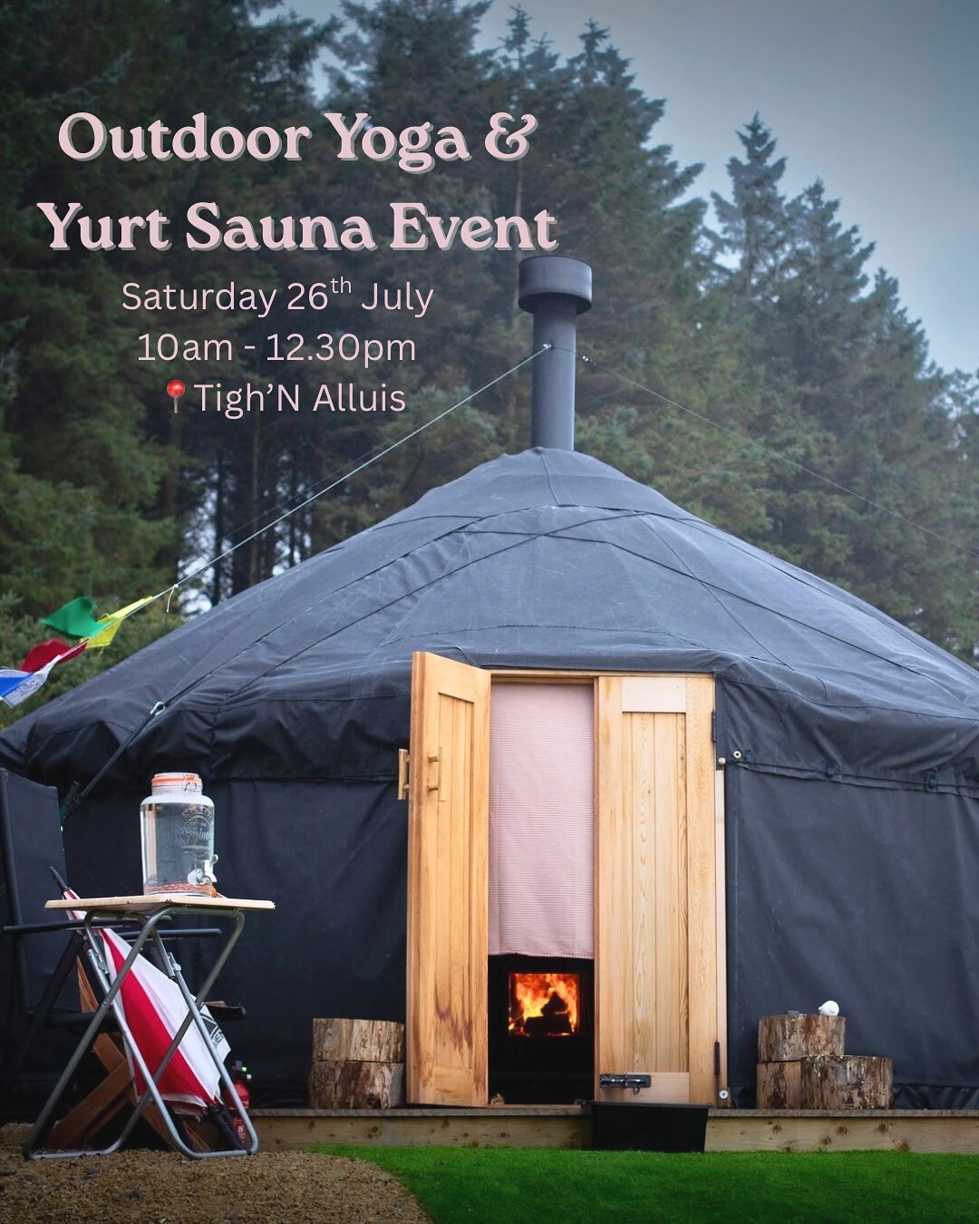 Join us at TIGH’N ALLUIS - Irish Sweat House on Saturday 26th July at 10am to 12.30pm for a morning of wellness: a yoga practice in the open air under the stretch tent, followed by a session in the large yurt sauna and cold plunge in either the barrels or the fresh water lake.
The yoga session will be themed for summer and according to Ayurveda, July is pitta season - hot, sharp, intense. It’s a time when Fire and Water dominate, potentially causing imbalances such as irritability, inflammation or burnout. Our yoga session will focus on cooling the inner fire — a pitta-pacifying practice.
Afterwards, the heat and darkness of the yurt sauna will allow us to deeply release and relax followed by short exposures to the cold, which help to reboot the nervous system helping you to feel lighter and clearer.
After the session, you can stay around for some tea and snacks while enjoying the view.
What to bring:
🧘🏻♀️ Please bring your own yoga mat to the event
🩱 Swimsuit/ shorts for the sauna and plunge
🧖🏼♀️Two towels: one the sit on in the sauna, one to dry yourself
🩴 Bring flip flops as the ground can be slippy up there
We hope to see you there!
Booking link in bio
#yoga #sauna #wellnesscommunity #saunadublin #yogadublin