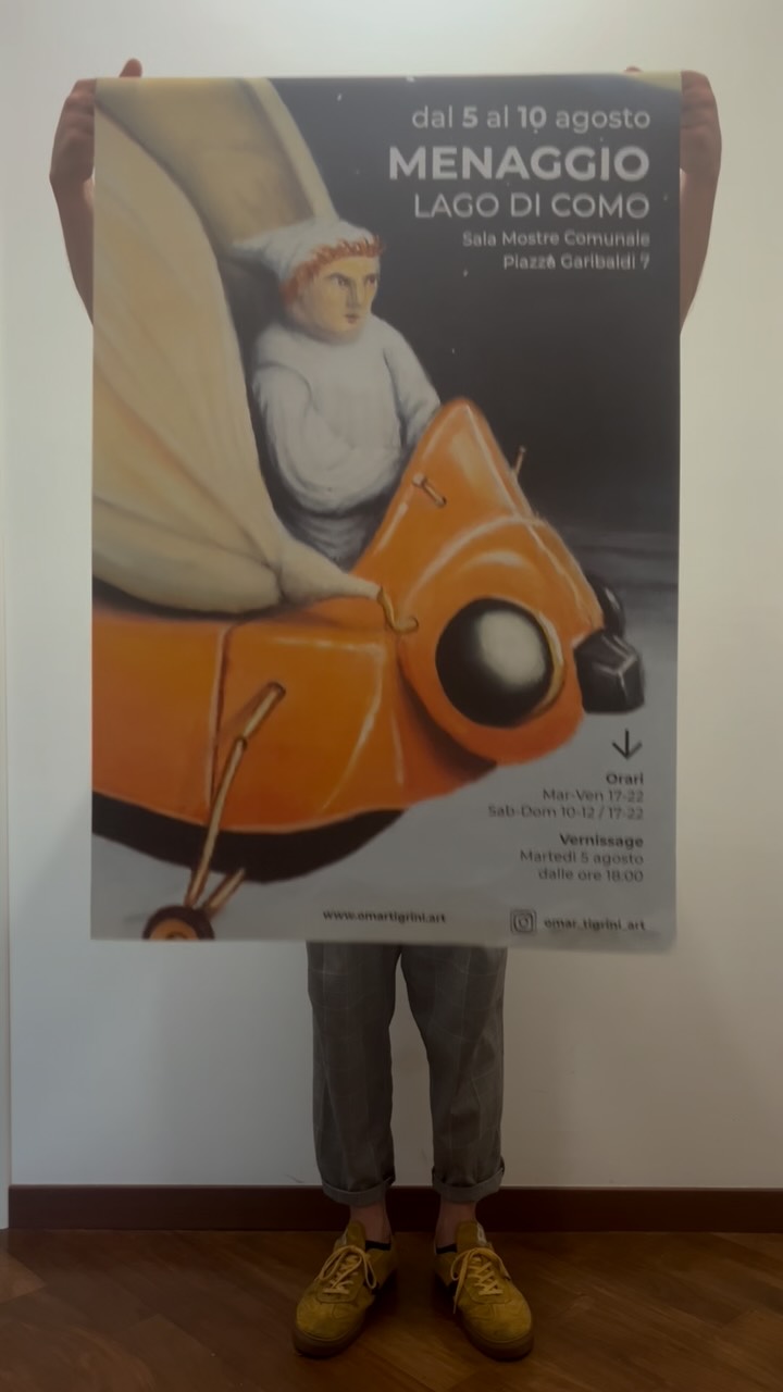 🤩 La mia prima mostra personale sta per arrivare, e in attesa del trailer ufficiale beccatevi questa tamarrata! 😁
Un viaggio “IRONICO ONIRICO” attraverso una selezione di 40 lavori tra opere a pastello e disegni a matita, carboncino e inchiostro che ho realizzato dal 2020 a oggi.
👉 Save the date!
Dal 5 al 10 Agosto
Menaggio (Lago di Como)
Sala mostre comunale
Piazza Garibaldi 7
🤩 Get ready for my first solo exhibition! Before the official trailer drops check out this goofy little sneak peek! 😁
An 'IRONIC ONEIRIC' journey through 40 selected works including pastels, pencil, charcoal, and ink drawings I've created since 2020.
👉 Save the date!
From August 5th to 10th
Menaggio (Lake Como)
Sala Mostre Comunale
Piazza Garibaldi 7
#mostra #contemporaryart #comolake #surrealism #exhibition