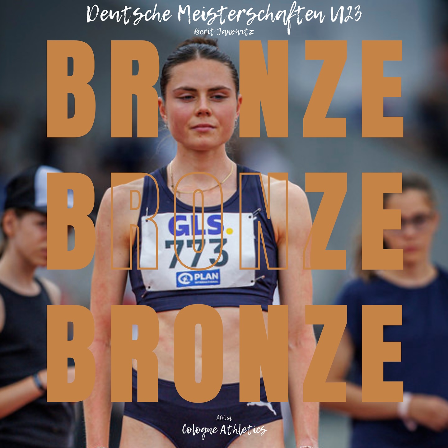 Berit Janowitz holt bei den Deutschen Meisterschaften der U23 die Bronzemedaille! 🥉
Im taktisch geprägten 800-Meter-Lauf kämpfte Berit bis ins Ziel und erreichte eine Zeit von 2:11,07 Minuten.
Glückwunsch auch an Coach Moritz Elze! 💙🩶
📸 @bh_sportphoto
🎥 @dlv_online
#800m #nationals #u23 #track #athletics
#faster #higher #further #together #teamCA