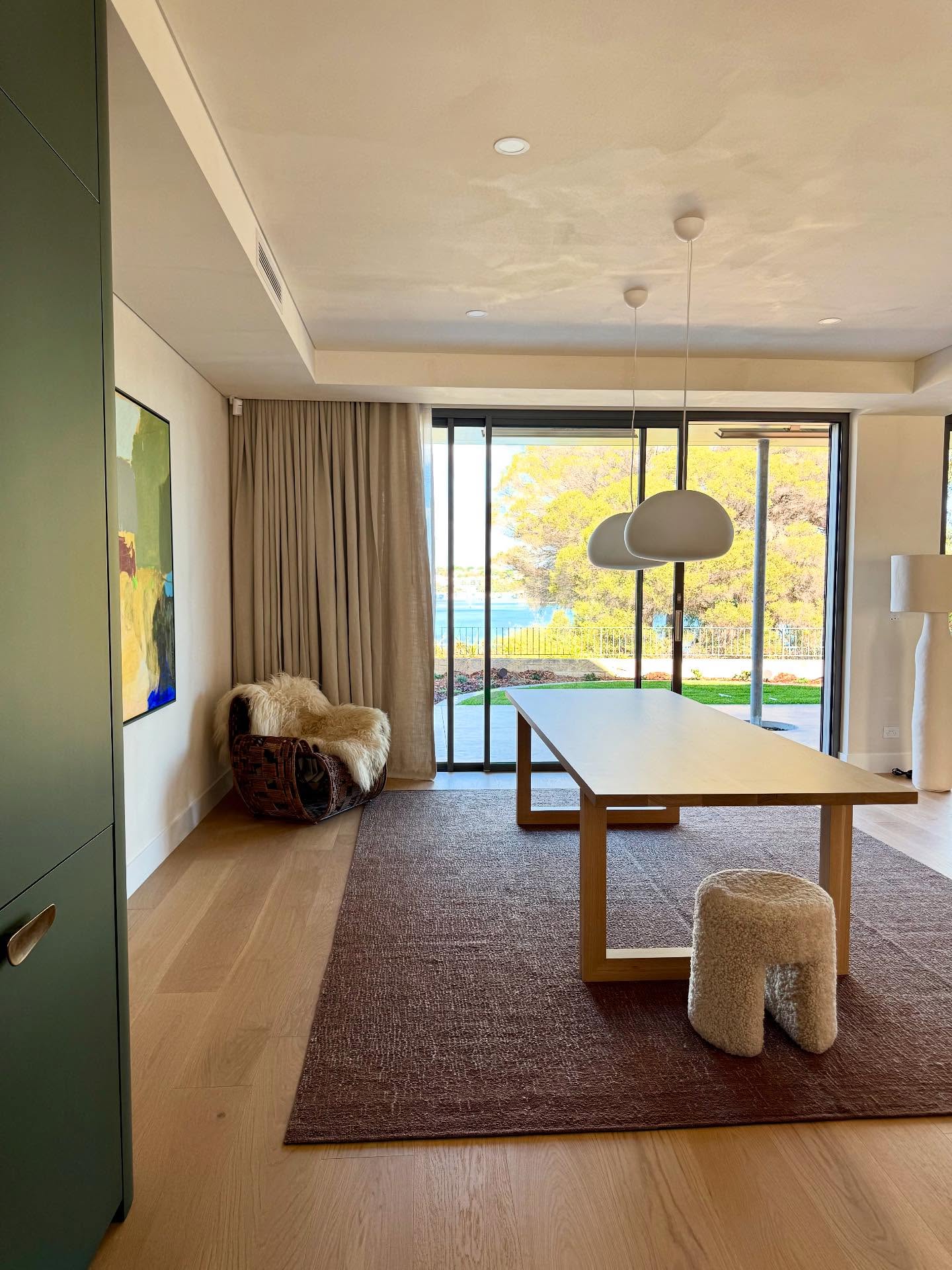 Heavy washed linen S Wave unlined curtain. Window treatments produced by @windowstudio for an interior project by @annapearlflanders | #curtains #perthcurtains #windowtreatments #linen #perthinteriordesign #perthinteriors #interior #curtainsdesign