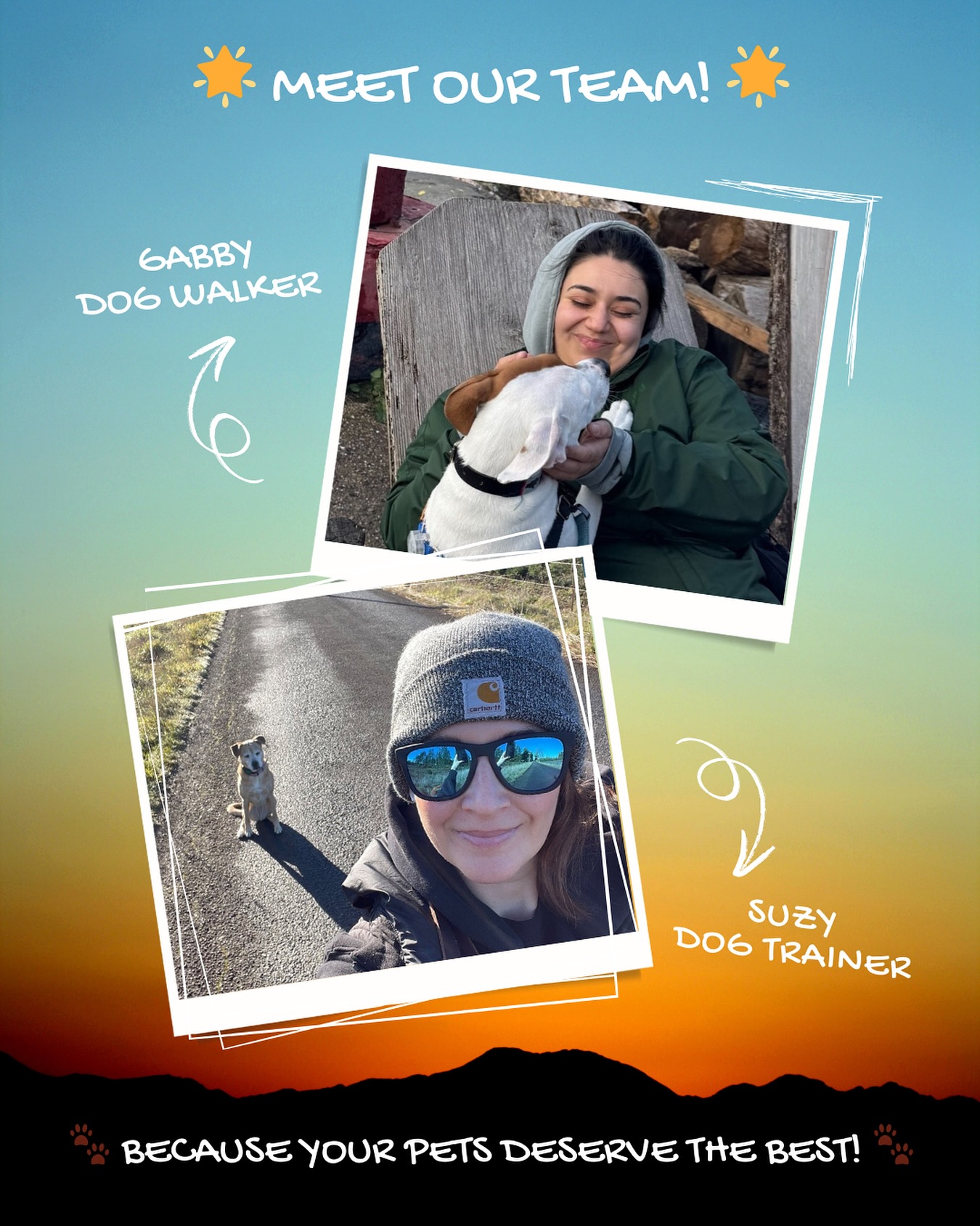 ✨ Meet the newest members of our team! ✨
We’re so excited to officially introduce:
🐾 Gabby, our amazing dog walker!
With over 11 years of experience caring for pets — from sweet senior pups to brand new fur babies — Gabby has a special gift for making animals feel safe and loved. Her mission? Making sure you feel confident and at ease knowing your pets are in great hands.
🐶 Suzy, our certified dog trainer!
Suzy is passionate about helping dogs and their people live their best lives together. Certified through Animal Behavioral College and specializing in positive reinforcement, she brings years of hands-on experience and a love of canine behavior to every session.
Say hi to them in the comments and let us know if you’d like to work with Gabby or Suzy — your pups will thank you! ❤️🐾
#welcome #dogwalker #dogtrainer #petcare #dogsofinstagram #positivereinforcement
