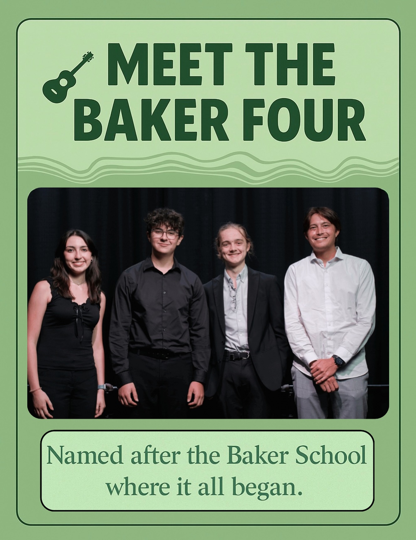 Introducing The Baker Four 🎶
This inspiring quartet made up of three passionate students and one incredible teaching artist formed out of their shared love for guitar and a space that sparked creativity: Baker School.
From rehearsals to performances, they’re bringing something truly special to life.
🎸 Read their story linked in our stories & highlighted in our ACG highlight.
@austinclassicalguitar
#TheBakerFour #AustinMusic #StudentCreativity #GuitarQuartet #BakerSchool #MusicEducation @AustinCityParks #austinheritagetourism
