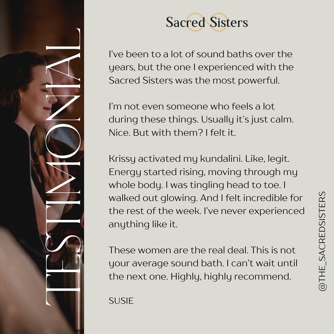 These reflections mean the world to us. Not just because they’re kind words, but because they’re reminders.
Reminders of why we do this work.
Why we show up.
To everyone who’s taken the time to share your experience: thank you. 🌹
With love and gratitude,
The Sacred Sisters ♾️
.
.
.
.
#testimonial #testimonials #thesacredsisters #soundbath #losangeles