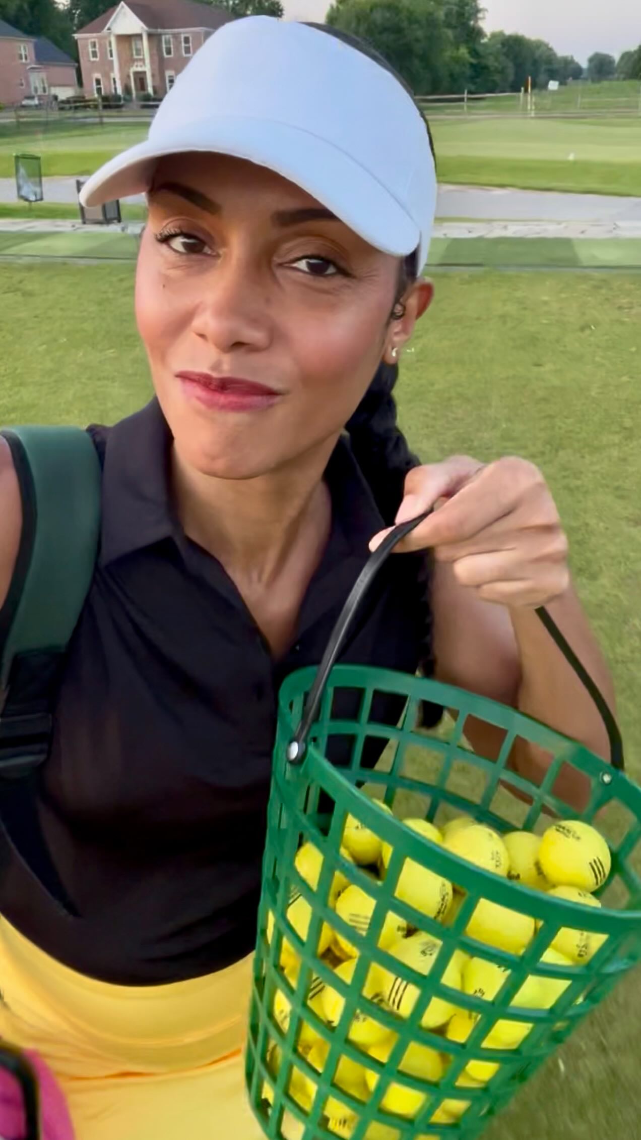 Honestly, this practice session was ROUGH! I was very disappointed in myself.
It was hot, I was bloated 😆, I kept slicing, nothing was truly connecting.
No I’m not trying to go Pro but I love and respect this game and want to be better. But in the end I was proud of myself for showing up. 
Remember… it’s You vs. You. Keep grinding y’all 💪🏽
.
.
.
#GolfPractice #BeginnerGolfer #GolfSwing #GolfLife #GolfGirl #GirlsWhoGolf #WomenWhoGolf #Golf #DrivingRange #Motivation #GolfContent #GolfContentCreator #ContentCreator #BlackGirlsGolf