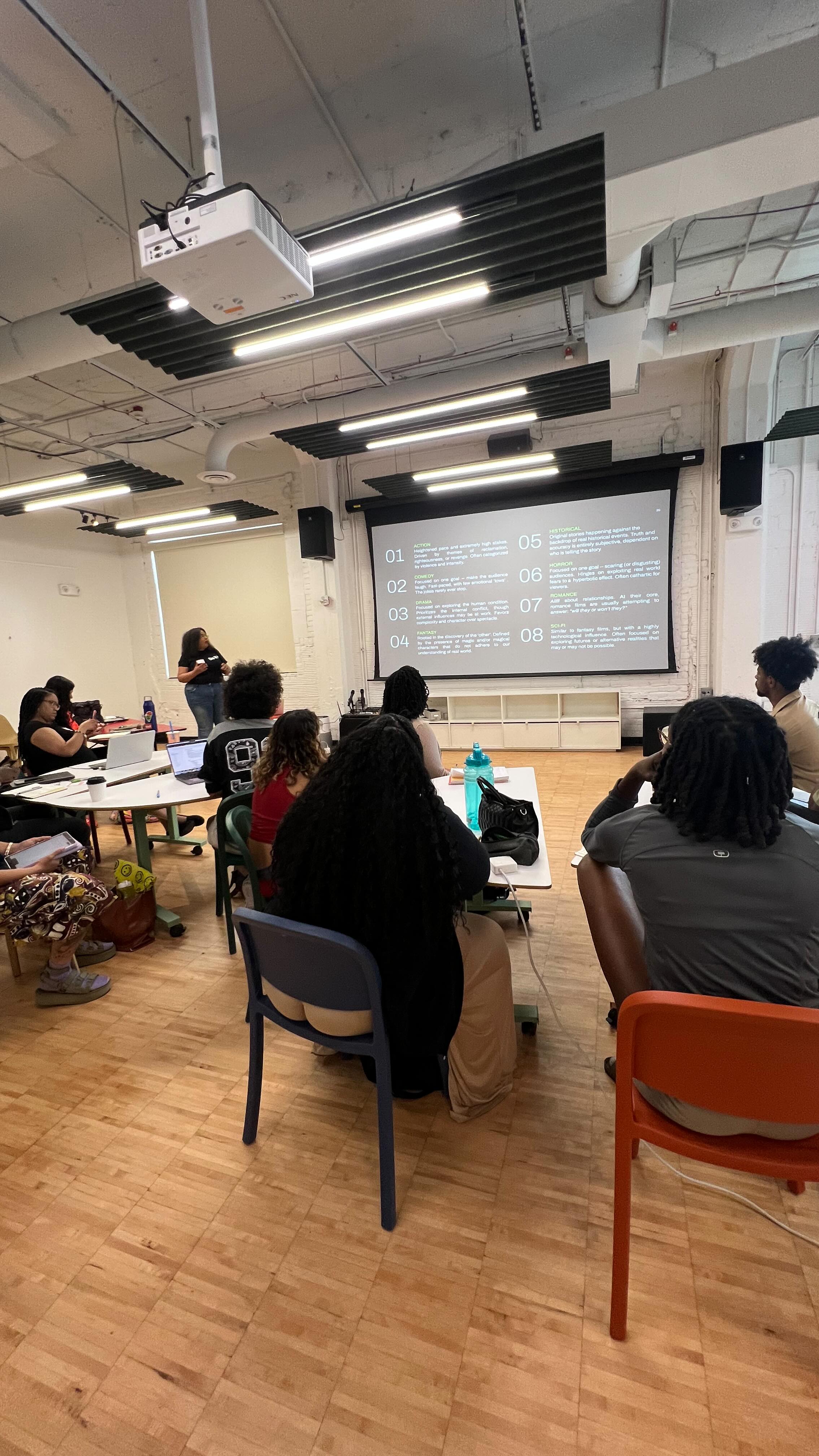 That’s a wrap on our 2-Day Pitch Deck Workshop with the incredible Paige Wood!
There was something truly special about witnessing our storytellers craft loglines, share their visions, and receive meaningful feedback in real time. From refining pitch decks to those unforgettable “a-ha” moments Paige sparked throughout the room — the energy was unmatched.
We’re walking away inspired, empowered, and ready to keep building. And the best part? We’re just getting started.
Up next:
✍🏾 Screenwriting Workshop with Danielle Eliska
🎥 Producing Workshop with Eden Sabolboro
Stay tuned. The story continues.
#DetroitNarrativeAgency #PitchDeckWorkshop #DNAWorkshops