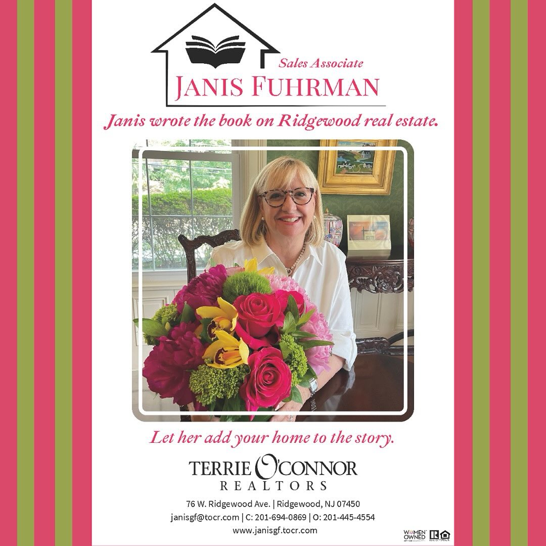 Are you hoping to find your dream home before the school year starts? You’ll want to contact Janis Fuhrman @fuhrmanjanis at Terrie O’Connor Realtors. Janis has been a consistent multi-million dollar producer in the Ridgewood area since 1992, selling hundreds of homes with over $200,000,000 in sales volume and was the #1 sales associate in the Ridgewood office last year. Janis also serves on the Board of Trustees for the Ridgewood Public Library.
Friends of the Ridgewood Public Library is supported in part by our generous sponsors. Please help us thank them by considering their services when you are in need.
#FriendsoftheRidgewoodPublicLibrary #RidgewoodPublicLibrary #JanisFuhrman #RidgewoodRealEstate #TerrieOConnorRealtors