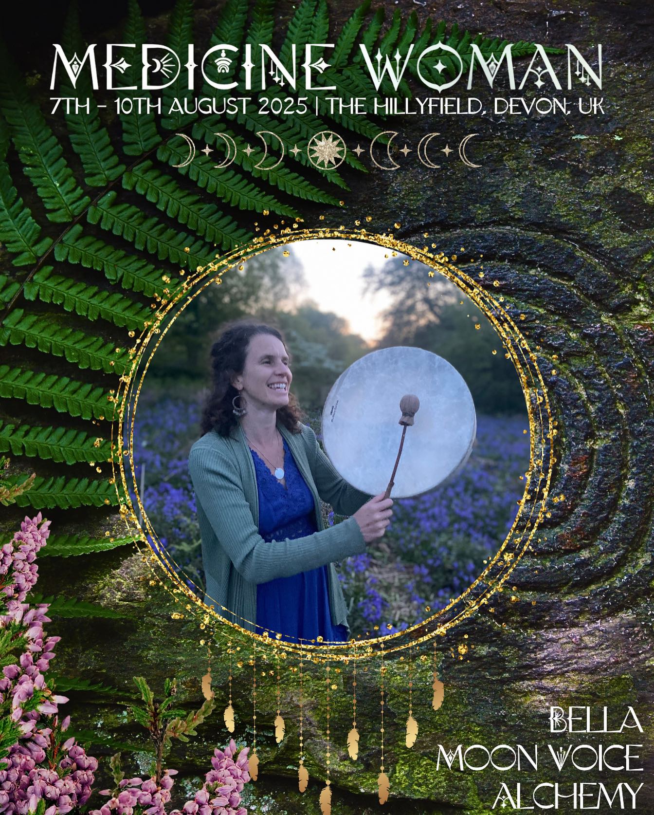 Join Bella Lilley for a Wild Moon Voice Journey around the sacred fire! 🌕🌿✨
🪶Bella’s life so far has been a weave of music and movement, healing practices and process, mothering and a deep connection to our indigenous roots and the land.
🪶She sees herself primarily as a mother and nurture, is the mother of three daughters, and brings the same qualities of care, compassion and holding into her work with the voice.
🪶Bella has been facilitating spaces for singers for 20 years and facilitates Wild Moon Voice Camp, an immersive, intimate experience for women, deep in the wilds of Dartmoor.
🗓 Saturday, 21.00, Sacred Fire
Join us to sing and alchemise on the land under the full moon! 🧡🌕🔥
#medicinewoman #devon #gathering #sisterhood #sacred #rooted #medicinewomangathering #whenwomengather #wearethewomen #voicealchemy #sacredsong #sacredfire #fullmoon #ancestralways