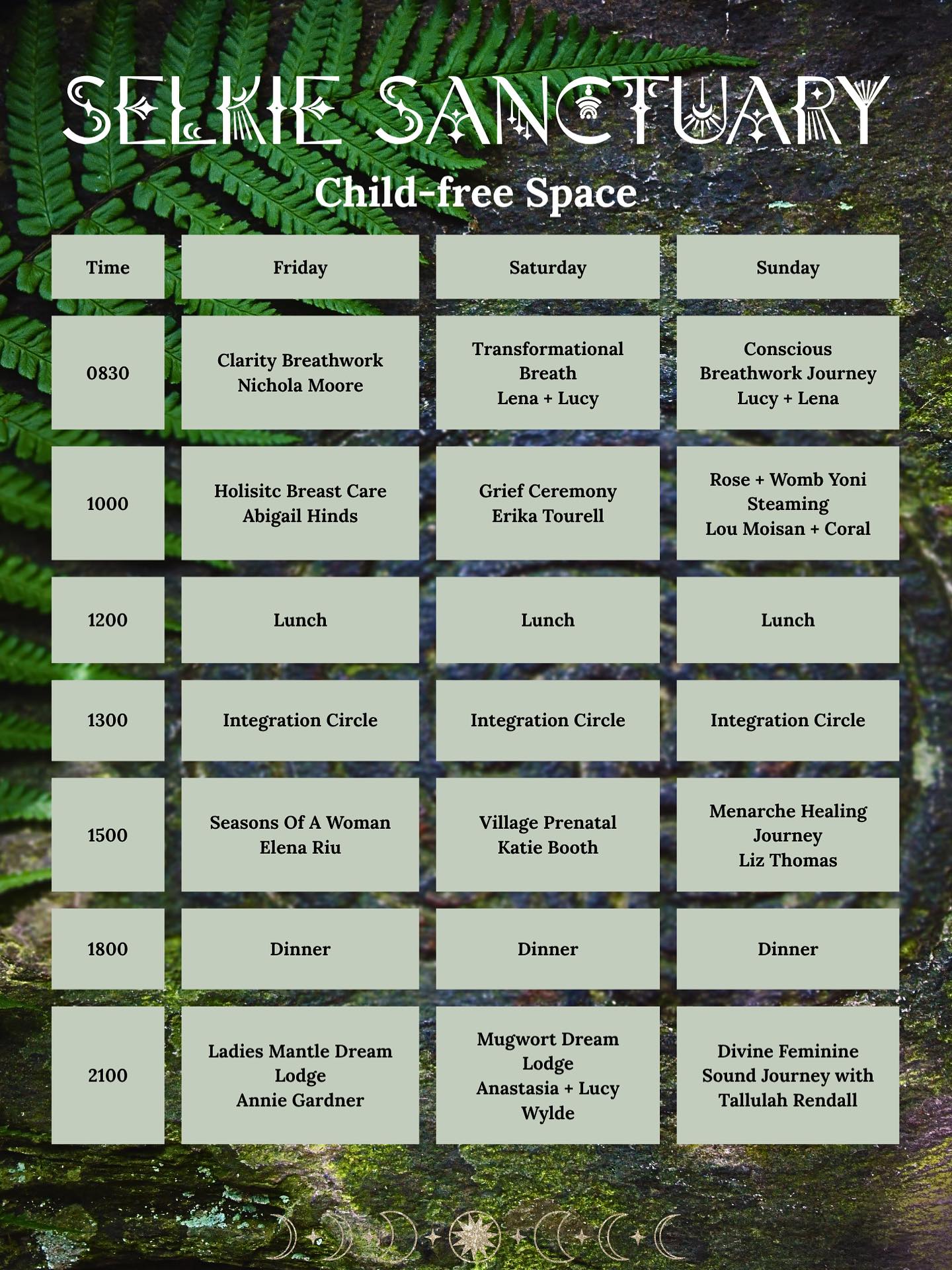 🌊Selkie Sanctuary: our lodge for all that is womb, birth, and tending the inner realms of our being. 🌊
🐚This year, one of our three main spaces, Selkie Sanctuary, becomes a child-free space. A quiet cove for women to return to the ocean of their own being.
🐚 For those who walk a path without children, or simply need a space apart, Selkie Sanctuary offers space.
🐚And for the Mamas, this space is also for you too — in the village women would take it in turns to look after the children so they could go deeper with themselves, come home to themselves, back to their bodies, back to their hearts and top up their chalice so they could be more present with themselves and their children.
✨Selkie Sanctuary is for all of you.✨
🐚We are really excited to share another new addition to Selkie Sanctuary this year, which feels so right and needed — Deep medicine is held and shared in this space so each afternoon there will be an integration circle. 🌀
🌊These will be an optional 2 hour allocated integration time. Supported by our elders, this will give space for women to integrate in community. Whether you need spaciousness, connection or listening to our musicians to heal with the vibrations of music, this can be a free flow break time to meet your needs.🧡
#medicinewoman #womblodge #selkiesanctuary #womenhealingwomen #sisterhood #gathering #village #festival