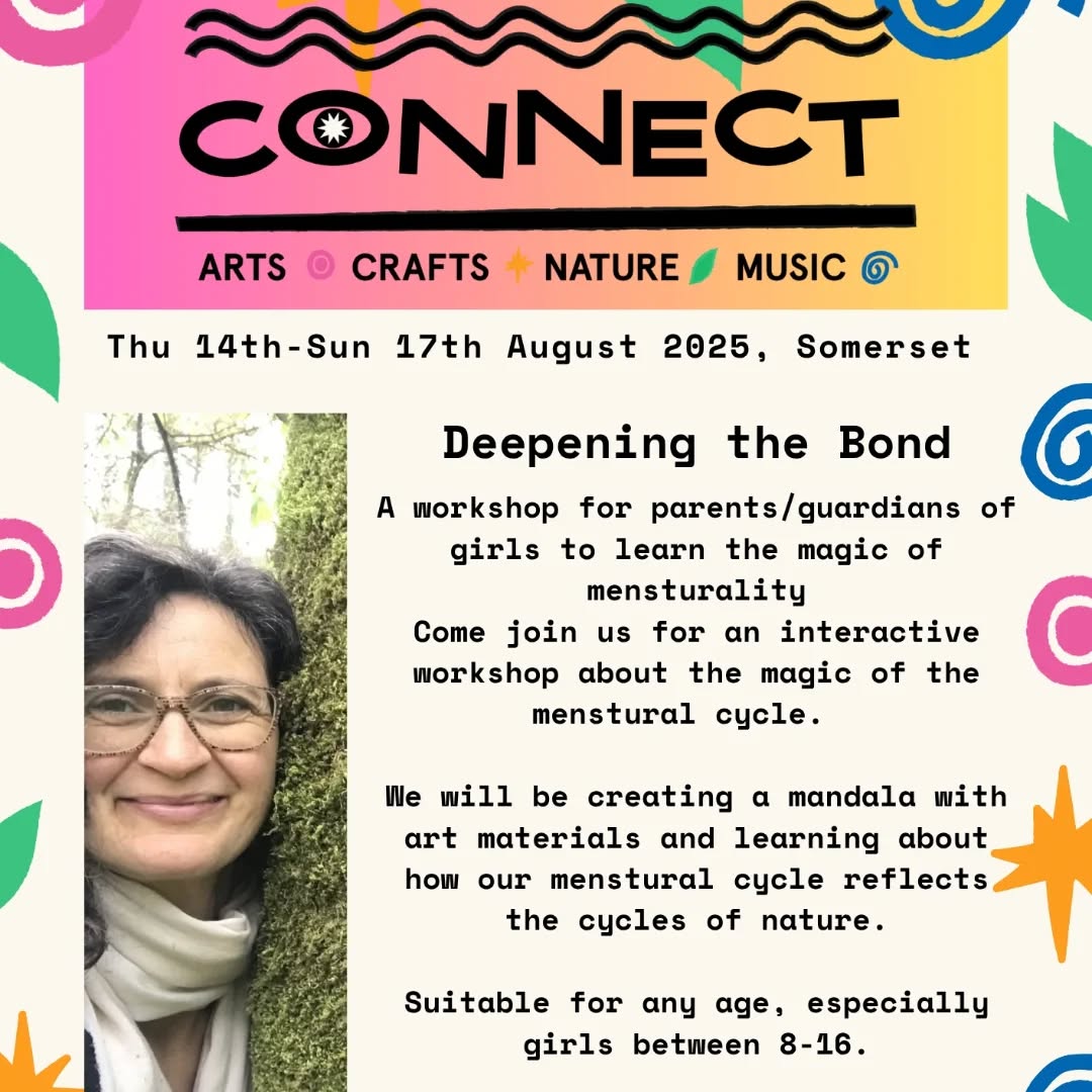I’m excited to be at Connect Festival this August offering two creative and meaningful workshops:
Stone Painting Workshop - A relaxed, hands-on session where you can decorate stones with your own beautiful designs and intentions.
Menstrual Mapping Workshop - An interactive, family-friendly space for mums, dads, and daughters of all ages. Together, we’ll explore the menstrual cycle as inner seasons and create a personal menstrual mandala. A gentle, creative way to open conversations and celebrate natural rhythms.
Can’t wait to share this with you all
#ConnectFestival2025 #MenstrualMapping #CycleAwareness #CreativeWorkshops #StonePainting #FamilyFriendly #InnerSeasons #MenstrualMandala #ArtAndAwareness #HonouringTheCycle