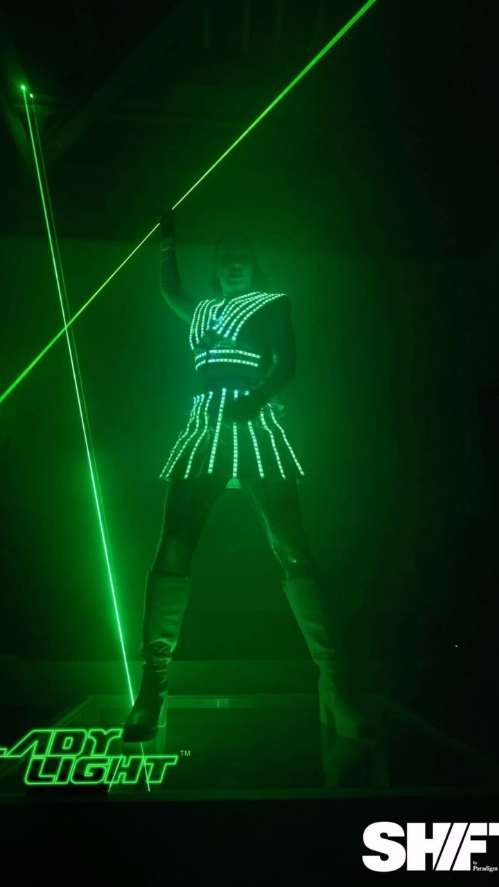 Photos from the SHIFT 5 party by Paradigm in San Fran. I performed my free style laser manipulation to live DJ music. It was wonderful to perform for the event again and the pictures came out fantastic #lasergirl #lightbender #wowfactor #laseract #laserdancer #hitech #futuristic #eventprof #laserman #neon #glow #lasvegas