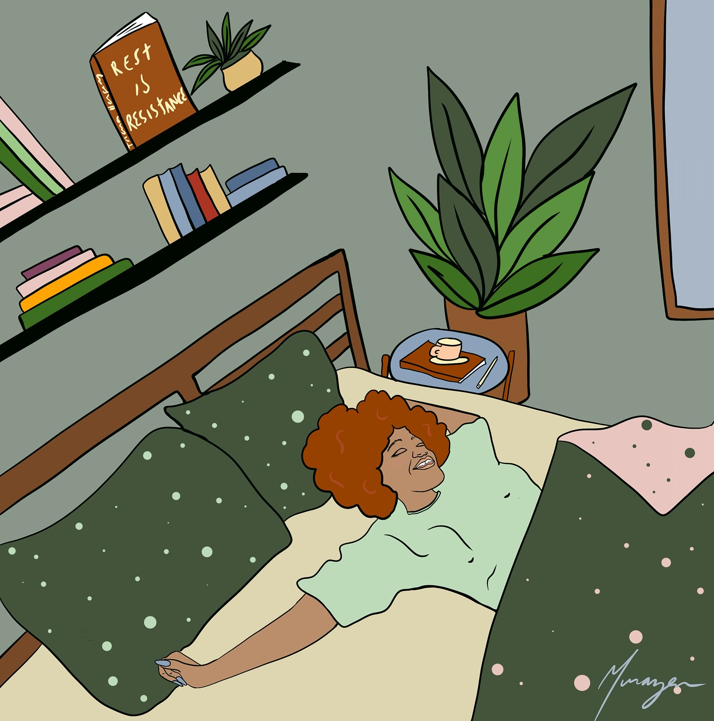 Rest is a portal.✨
This drawing was inspired by the sacred act of doing nothing in a world that demands everything.
Resistance—to the grind, the guilt, and the myth that our worth depends on our output.
Rest has been my teacher, my medicine, my creative spark.
Always inspired by @thenapministry
Right now, I’m leaning into that rest.
Taking a break to regroup, to reimagine, to listen inward.
Something new is blooming, stay tuned 🌿🛏️
#RestIsResistance #RestToReimagine #SacredRest #TheNapMinistryInspired #CreativePause #DaydreamingIsDoing