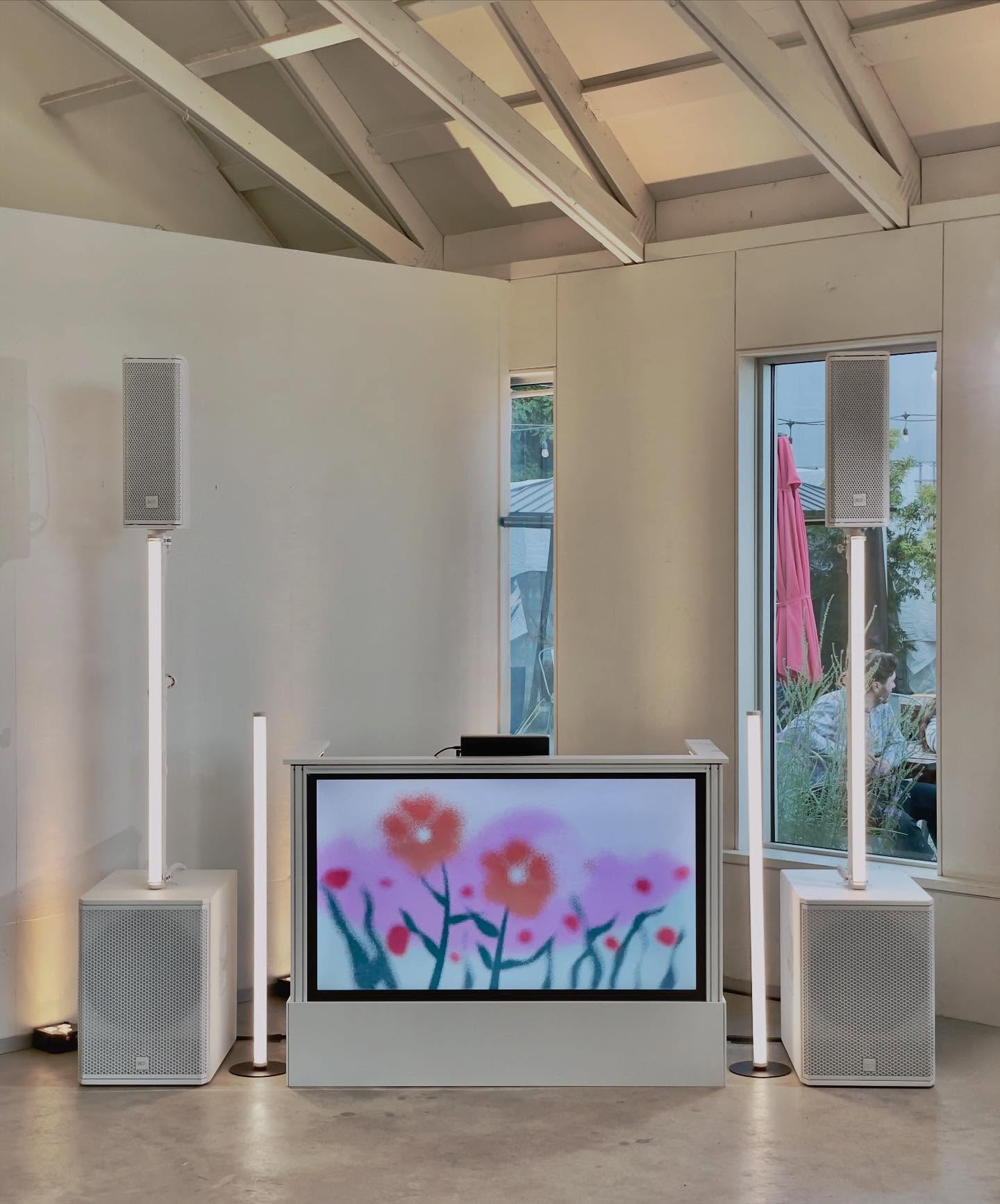 Okay so this was probably the hottest dance floor I’ve DJ’d so far this year! Like, it was probably 35°C but it was also an absolutely BUMPIN’ party! 🔥
For this wedding, I had my white DJ booth with a custom video loop created by a friend of the bride, my white sound system, and uplighting around the space. I also provided my acoustic guitar for a surprise musical performance by the groom’s father, during his speech.
I took care of the ceremony sound in the forest, too, with a fully self-powered setup that included discreet mic’ing for the officiant, bride, and groom; as well as mic’ing to enhance the overall volume of the string quartet.
For cocktail hour, I provided a single PA speaker with a preset playlist of music, chosen by the bride and groom.
Venue: @seaciderevents
Planner: @thegoodparty / @marley.ponie
Catering: @menschcatering
DJ, Sound, Lights: @djchrispoynter
Photo + Video: @masonxmata
Florals: @fond_floral
Hair: @hairbytaylorbartel
Makeup: @tamaramartinmakeup
Cake: @julysgirlcakeco
Rentals: @victoriapartyrentals_yyj
Video Screen: @designerweddingsvictoria
Transportation: @l.a._limousines