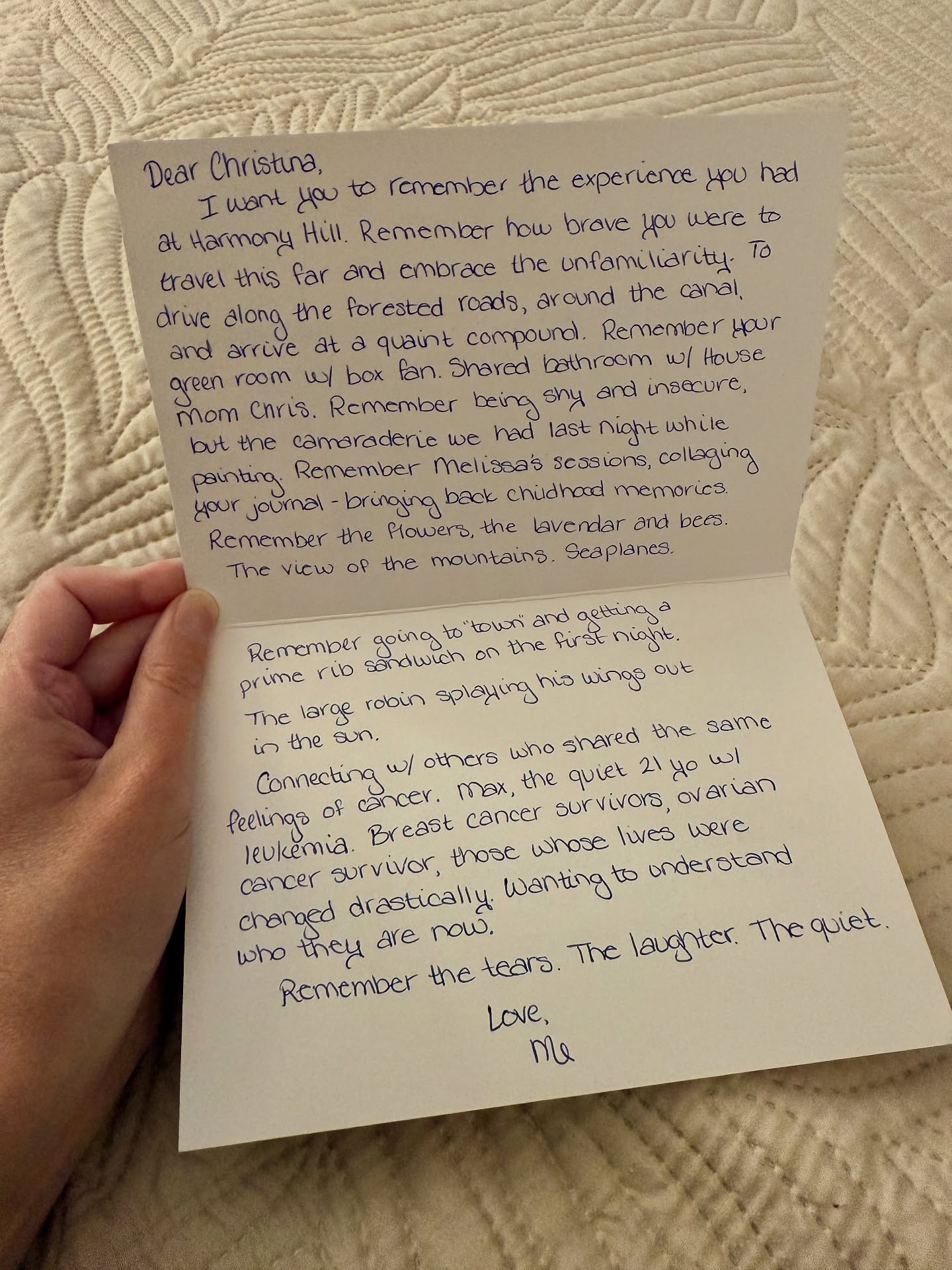 Two years ago, I had the honor of attending a cancer retreat in Washington state. It was one of the best experiences of my life.
For three days, I got to be with other survivors who understood what it feels like to live with and after cancer. We shared stories, made collages, laughed, cried, and sat in quiet together. It was deeply healing in ways I didn’t expect.
If you’ve ever thought about going to a retreat, I really encourage you to look into it. I found Harmony Hill just by Googling “cancer retreats.” I believe their format and location have changed since then, but it’s still a great place to start.
After the retreat, I spent a few days in a tipi near Mount Rainier. It was absolutely magical!
#LivingRarely #CancerRetreat #CancerSurvivor #CancerCommunity #LifeAfterCancer