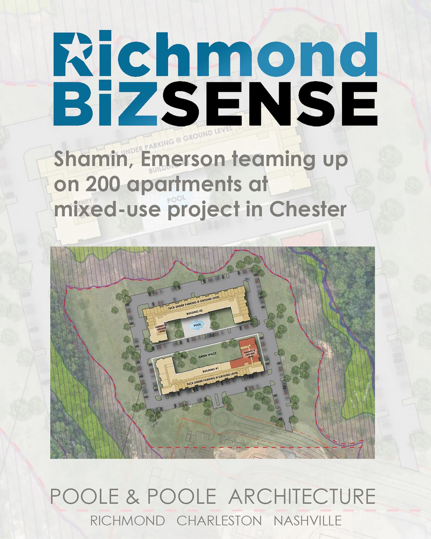 We are honored to be doing another local community with an exceptional developer. 2PA is enjoying designing this project to fit among a bustling, growing area in Chester! Read all about it in the linked article!
https://richmondbizsense.com/2025/07/21/shamin-emerson-teaming-up-on-200-apartments-at-mixed-use-project-in-chester/