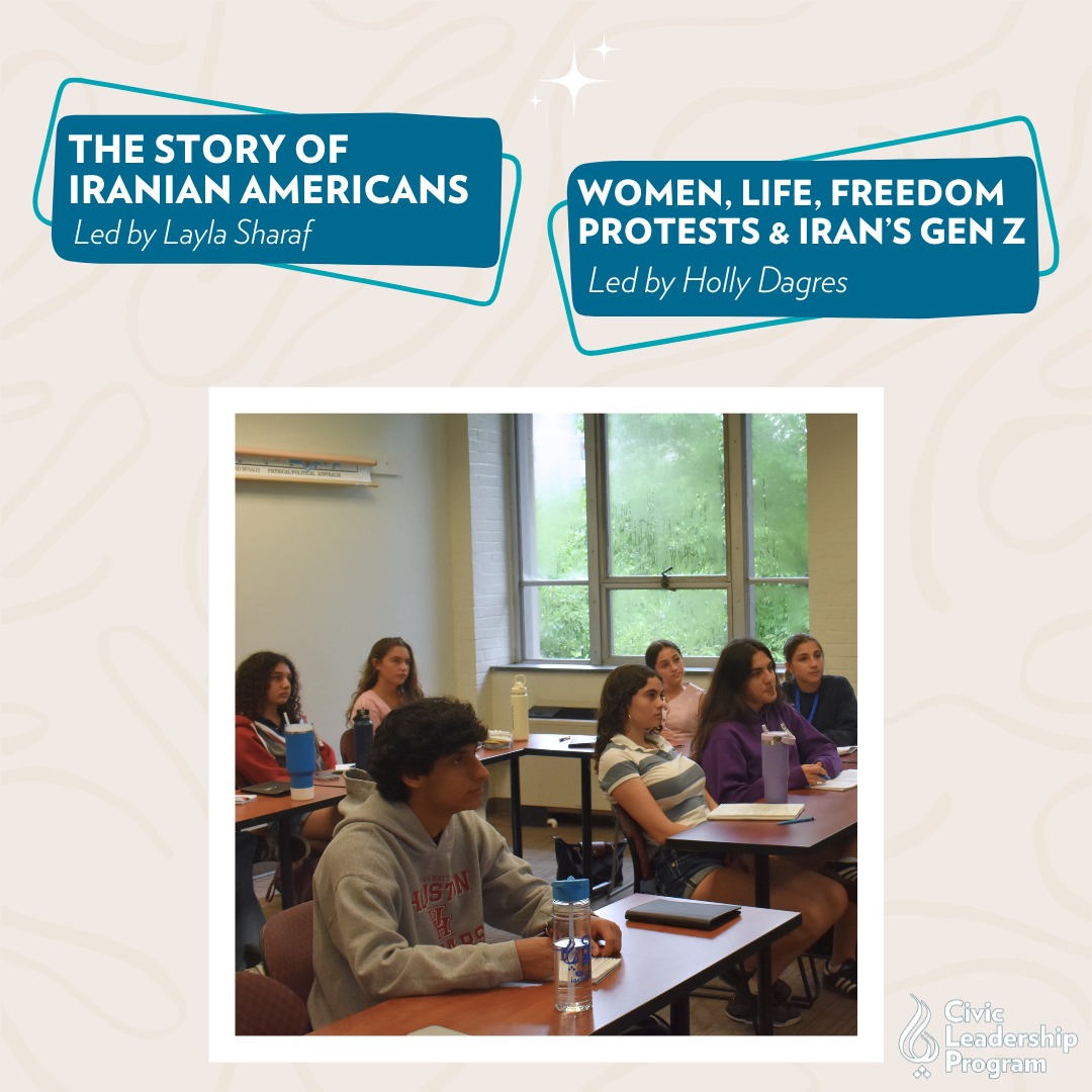 We are grateful to @layla_sharaf and @hdagres for guiding our 2025 Civic Leaders Summit students through impactful conversations on the Iranian American experience and the courageous digital activism of Gen Z!
Your insights inspired and empowered the next generation of civic leaders!