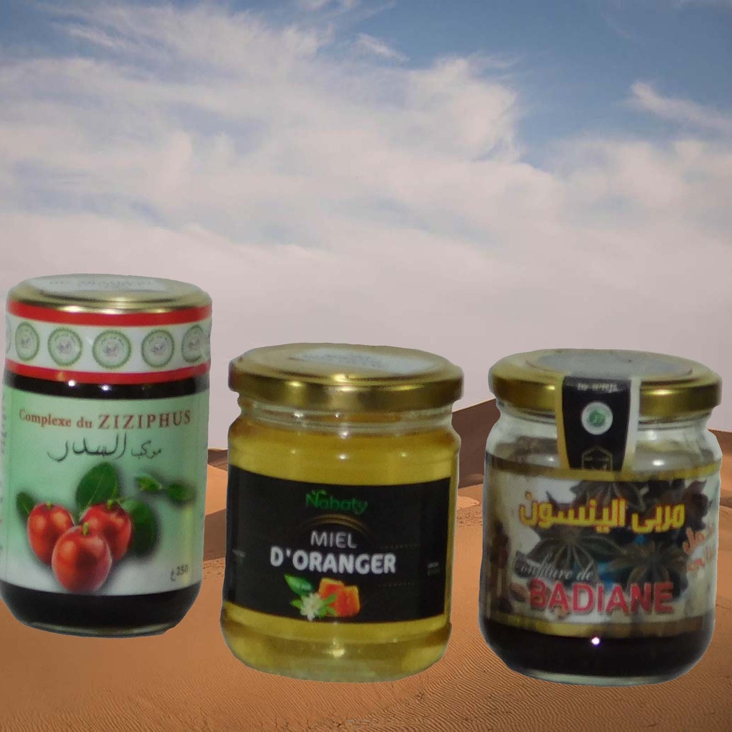 Bonjour, un complément de confitures et miel bientôt en ligne, pour le ravissement de vos papilles, toujours des produits direct MAROC.
a bientôt Michel