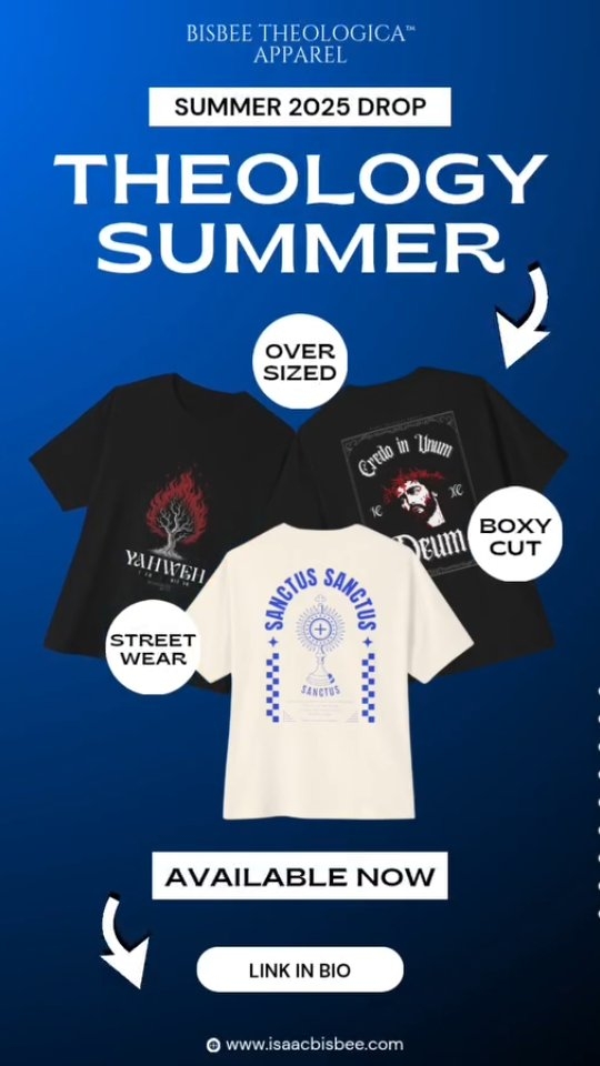 WEAR WHAT YOU BELIEVE.
Theology Summer 2025 is here.
Boxy cut. Oversized. Designed to catechize.
🔥 Yahweh – Burning Bush streetwear
🩸 Credo in Unum Deum – Catholic Gothic
🕊️ Sanctus Sanctus Sanctus – Eucharistic Glory
This isn’t just merch. It’s doctrine you can wear.
Made for Catholics who take theology seriously—and want their clothes to say it.
Available now.
The link is in my bio → etsy.com/shop/Bisbeetheologica
#BisbeeTheologica #CatholicApparel #CatholicStreetwear #TheologySummer2025 #CatholicInstagram #CatholicConvert #CatholicStyle #CatholicMerch #BoxyCut #OversizedTee #WearYourFaith #ModestNotMuted #FaithAndReason #CatholicAesthetic #TheologyMatters #CatholicTshirts
