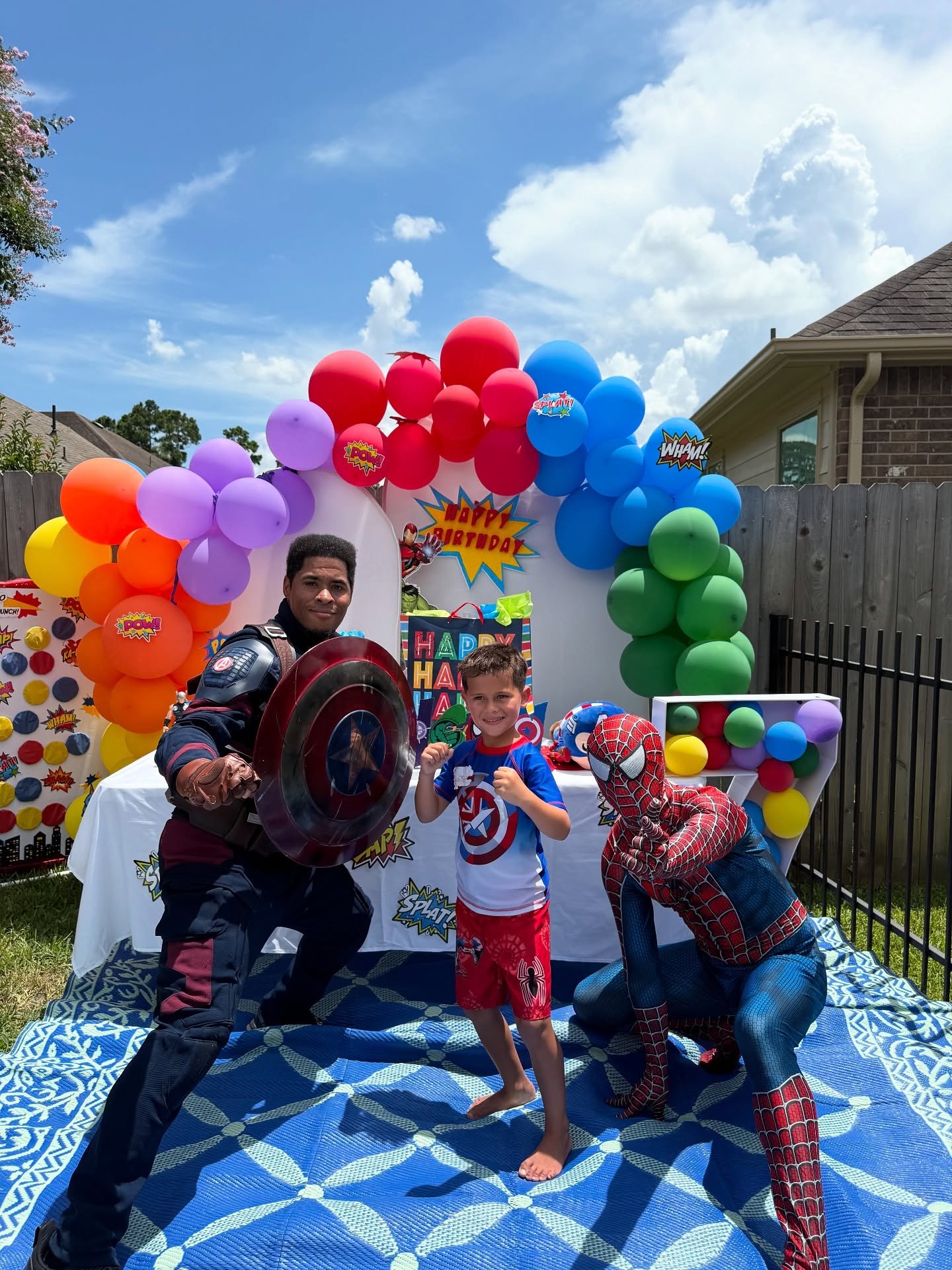 Avengers assemble!! Our superheroes had the best time at this epic superhero party!!! 💥🦸🏾♂️🇺🇸🦸♂️🕸️💥
.
.
.
#fairestofallparties #superheroparty #houstonheroes #captainamerica #spiderman #houstonkidsparty #houstoncharacters #houstonpartyplanner #houstonmoms #kingwoodmoms #westuniversitymoms #katymomsnetwork #houstonmomblogger #kingwoodtx #humbletx #springtx #riveroakshouston #houstonheights