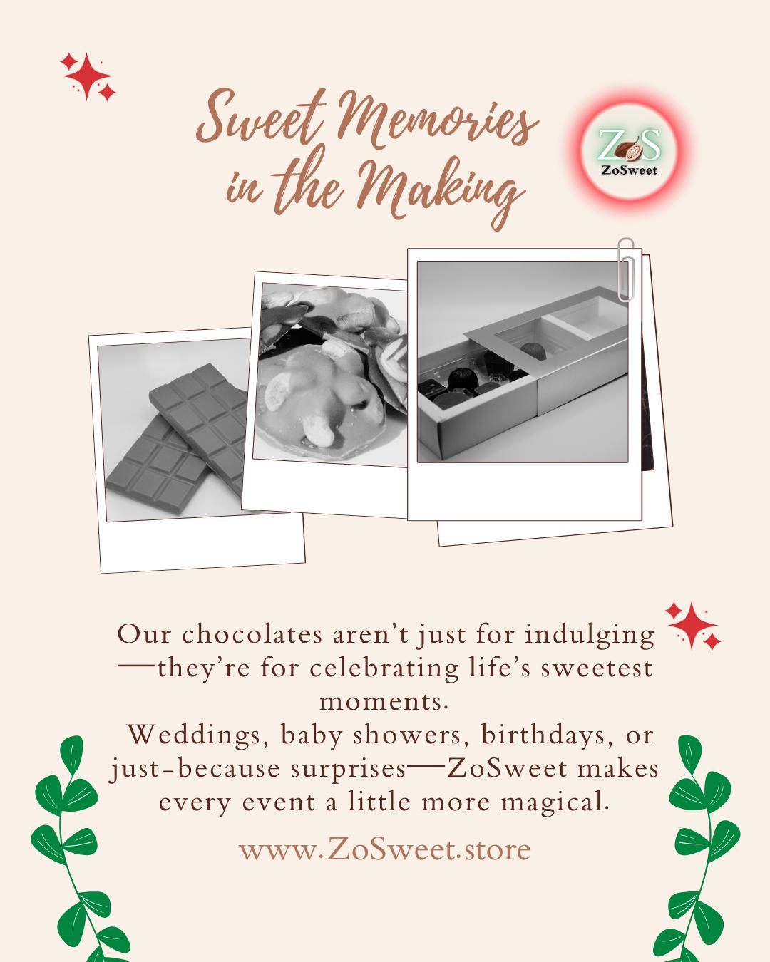 ZoSweet chocolates aren’t just for snacking—they’re for celebrating life’s sweetest moments. Weddings, baby showers, birthdays, or just-because treats, our chocolates turn every occasion into a memory worth savoring.
Planning something special? Let us craft chocolates that make your event unforgettable.
www.ZoSweet.store
#SweetCelebrations #ChocolateForEvents #ZoSweetMoments #GiftWithLove #HandcraftedHappiness